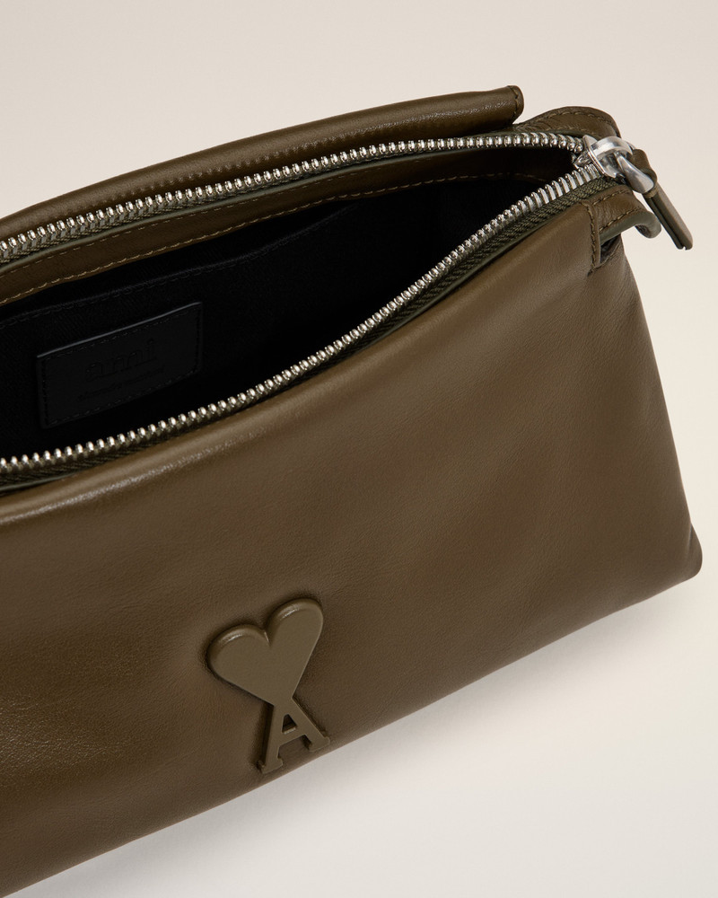 KHAKI LEATHER VOULEZ-VOUS POUCH 5