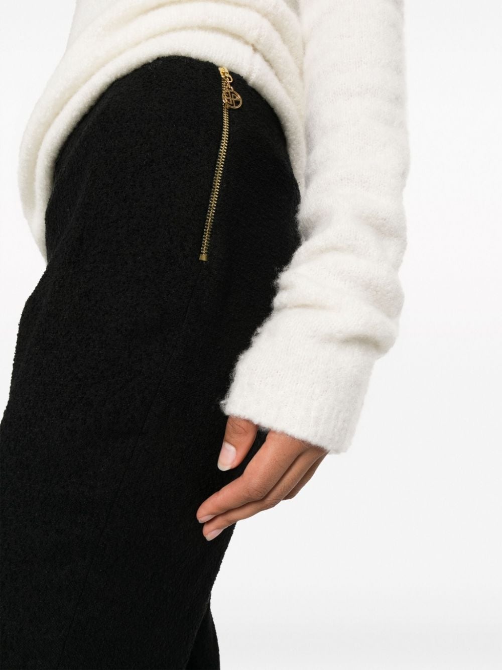 knitted flared trousers - 5