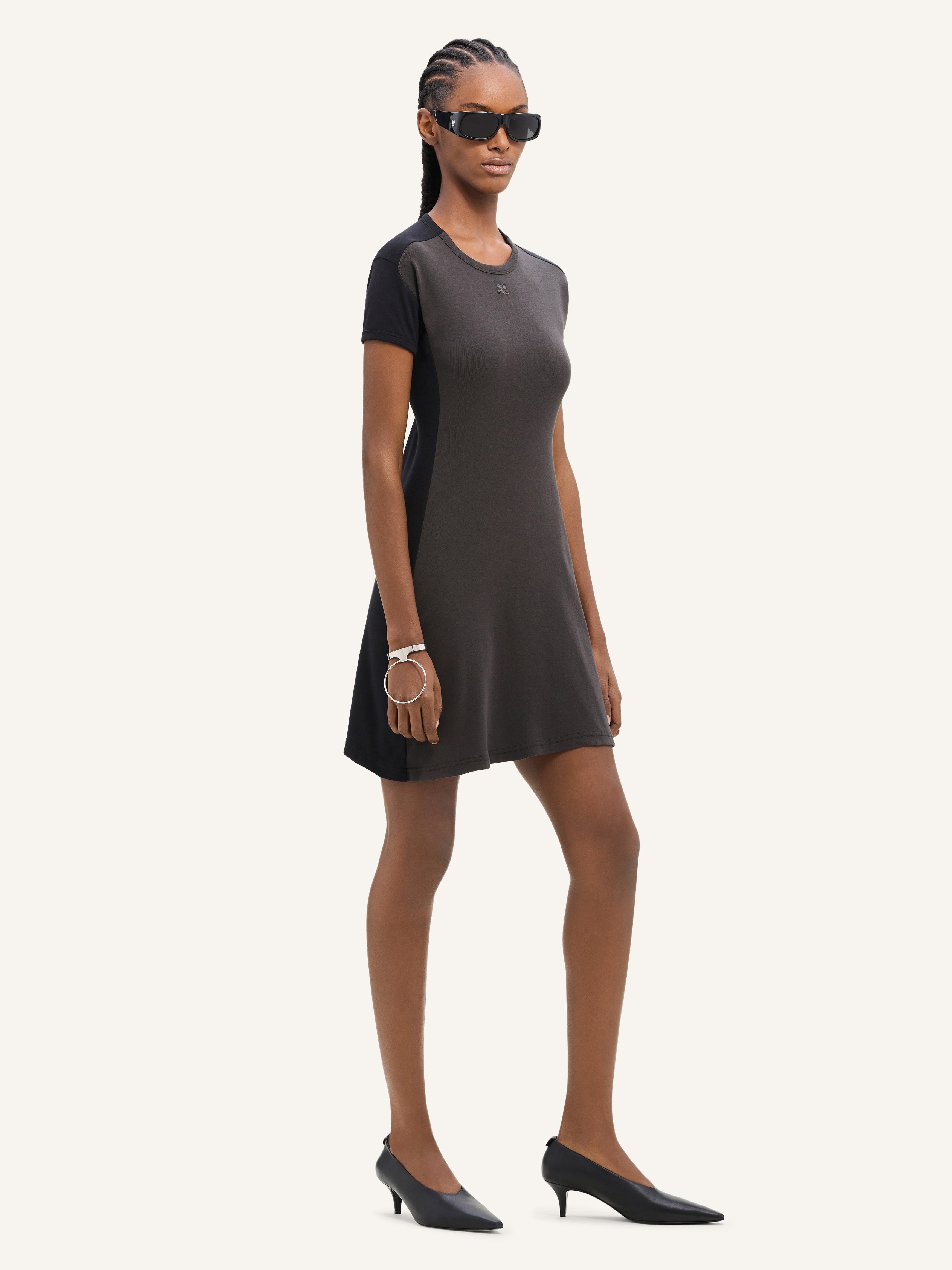 CONTRAST FRAME MINI DRESS - 3
