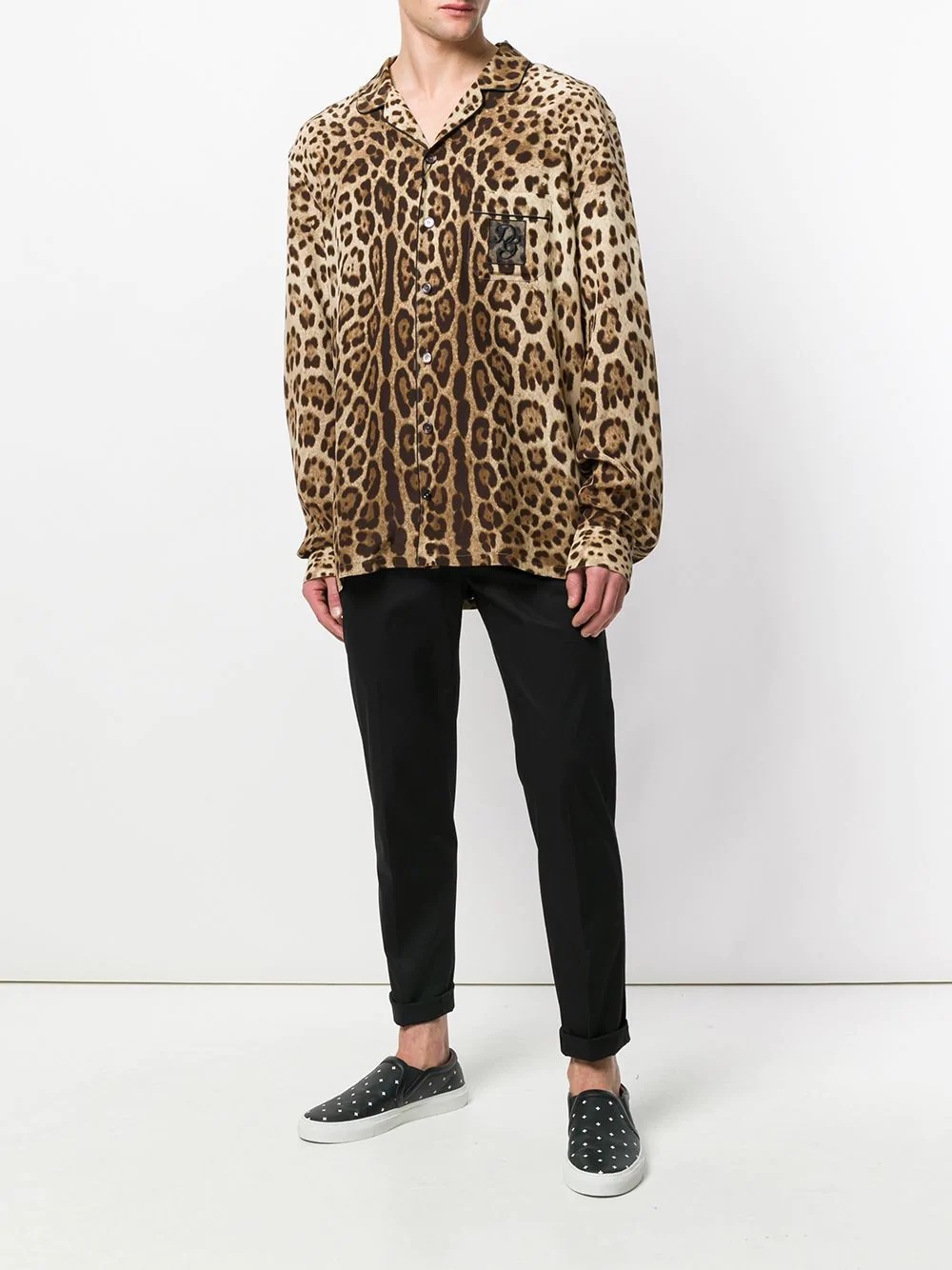 leopard print pyjama shirt - 2