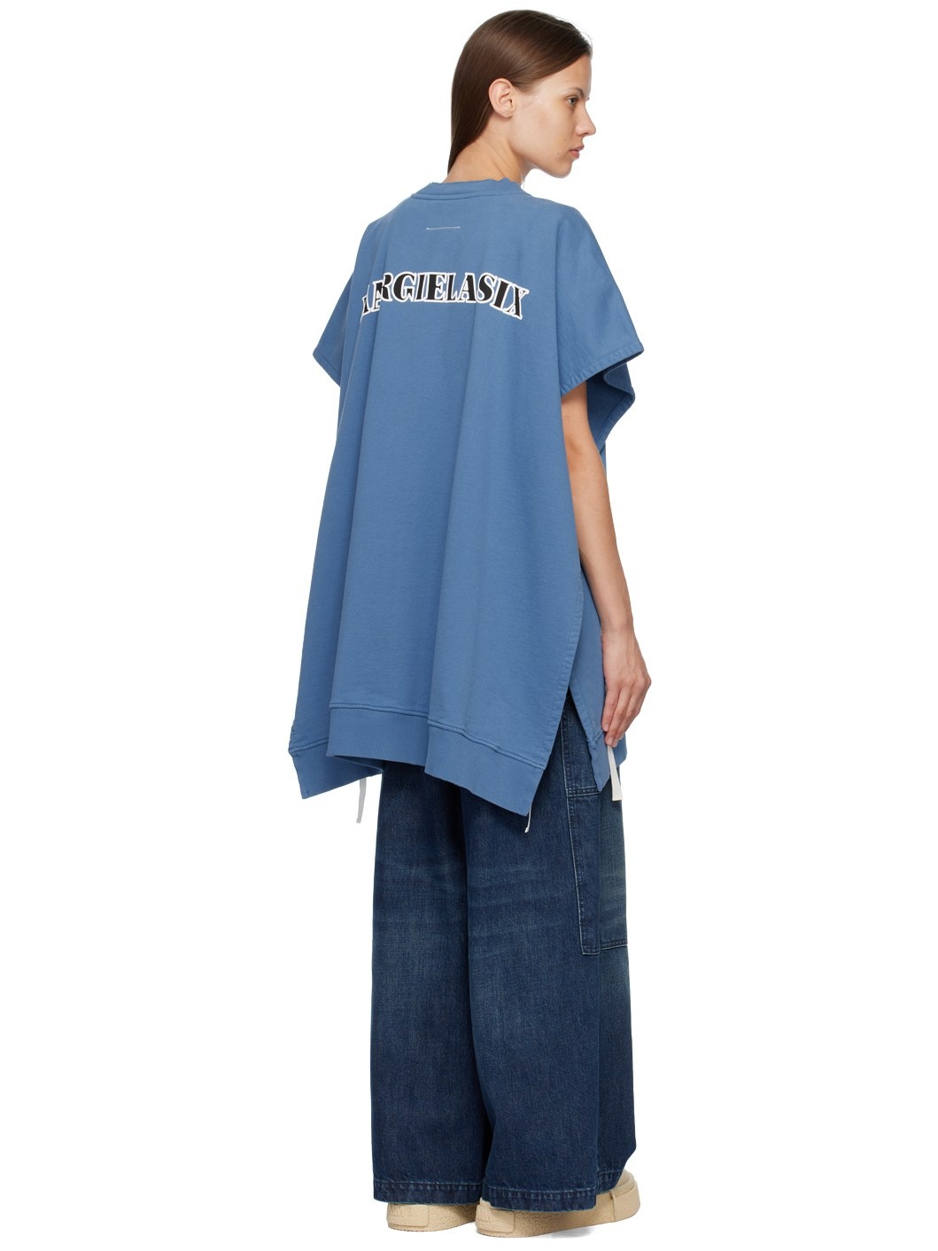 Blue Draped Sweatshirt - 3