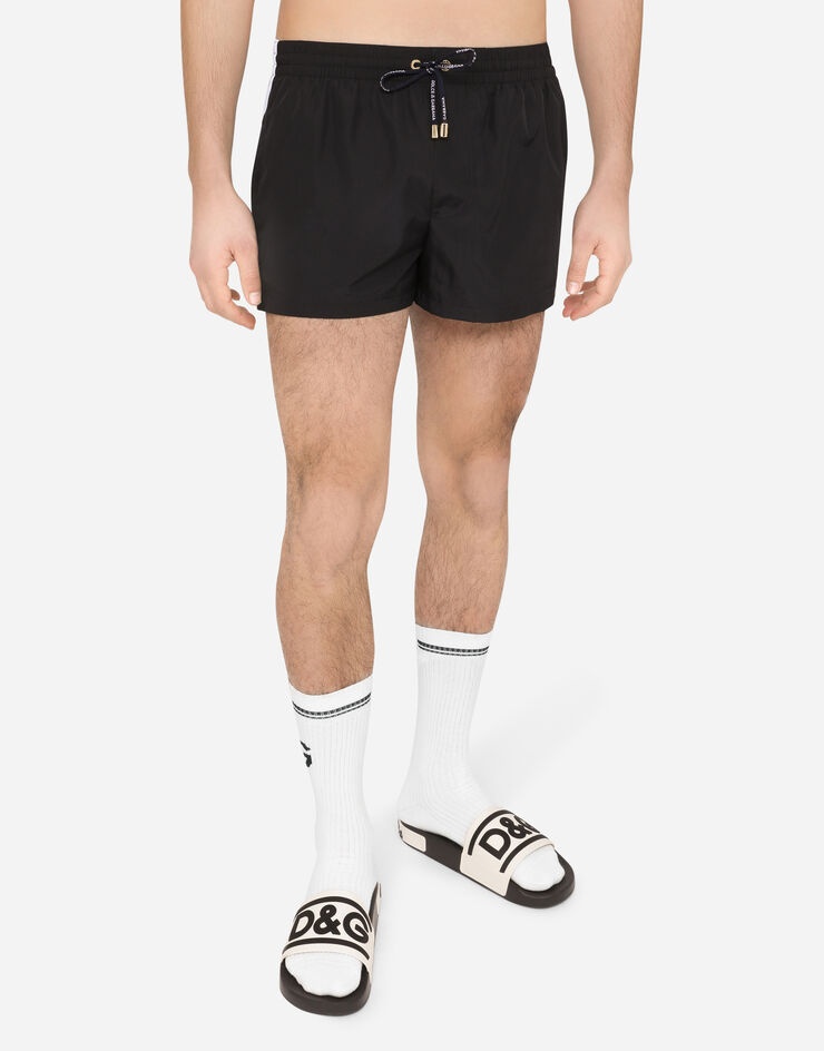 Short swim trunks with DG logo band - 4