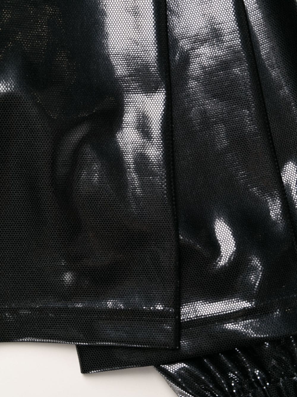 elasticated-waist vinyl trousers - 6