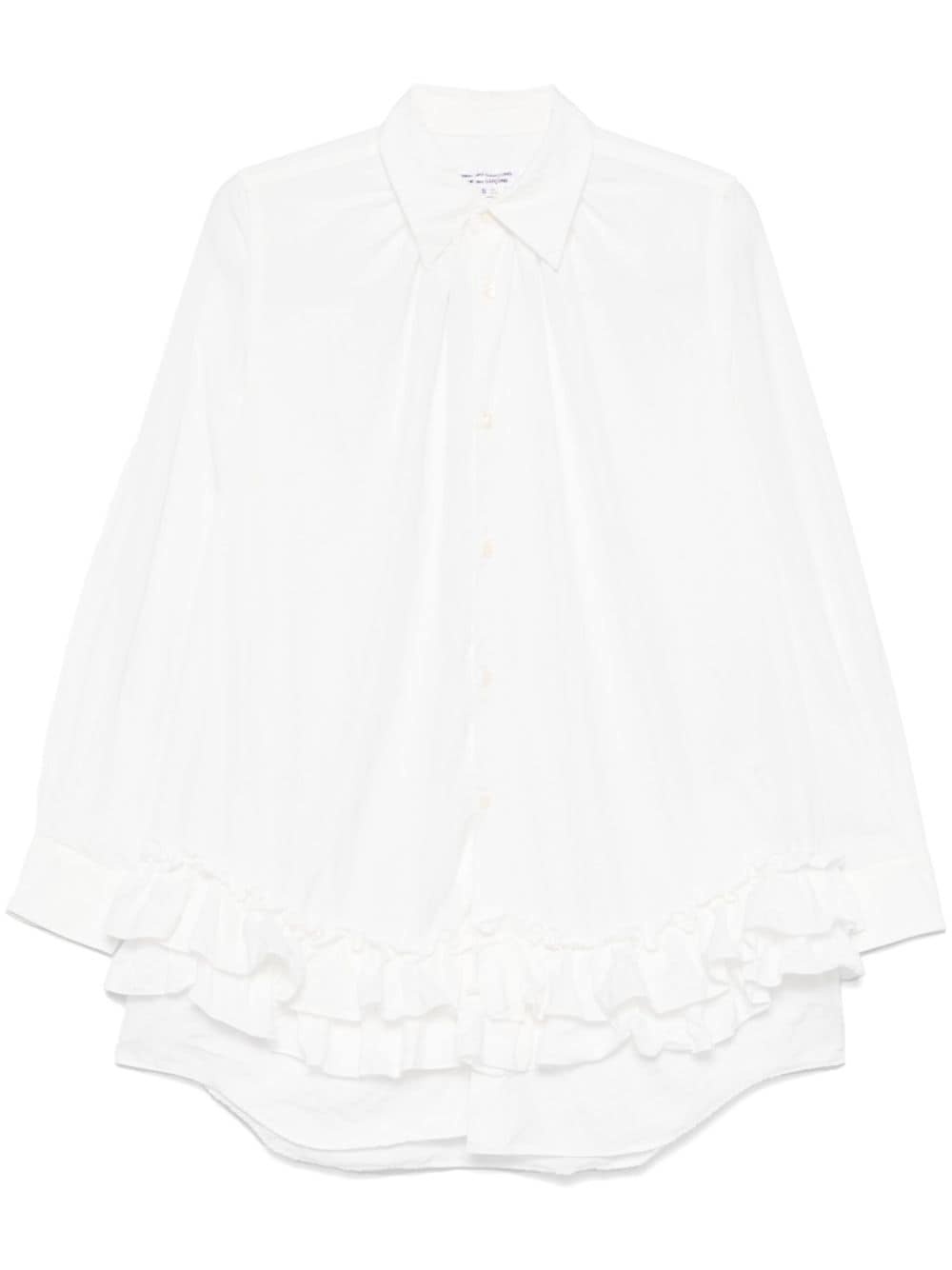ruffled-trim shirt - 1