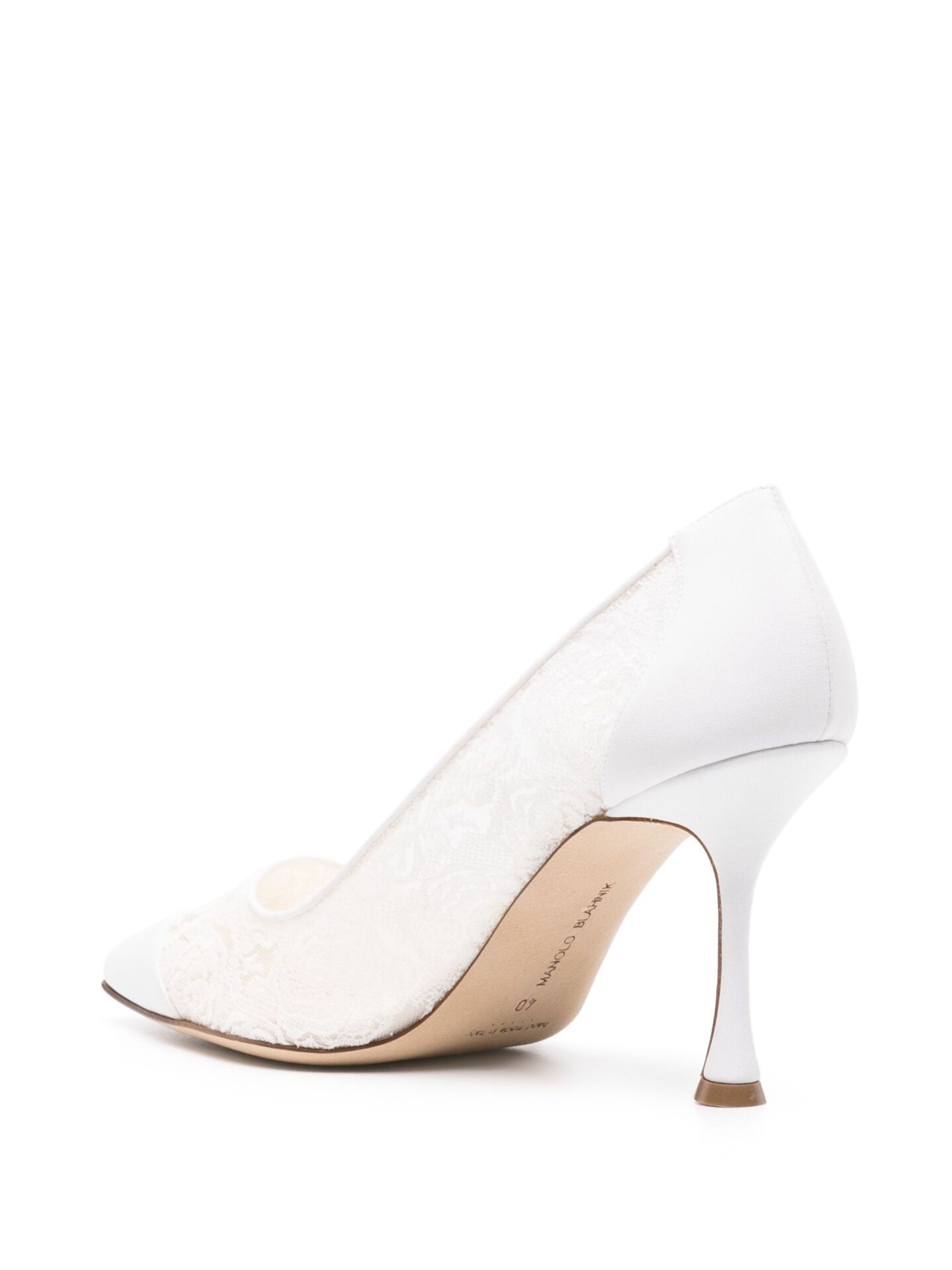 White BBLA 90mm Pumps - 3