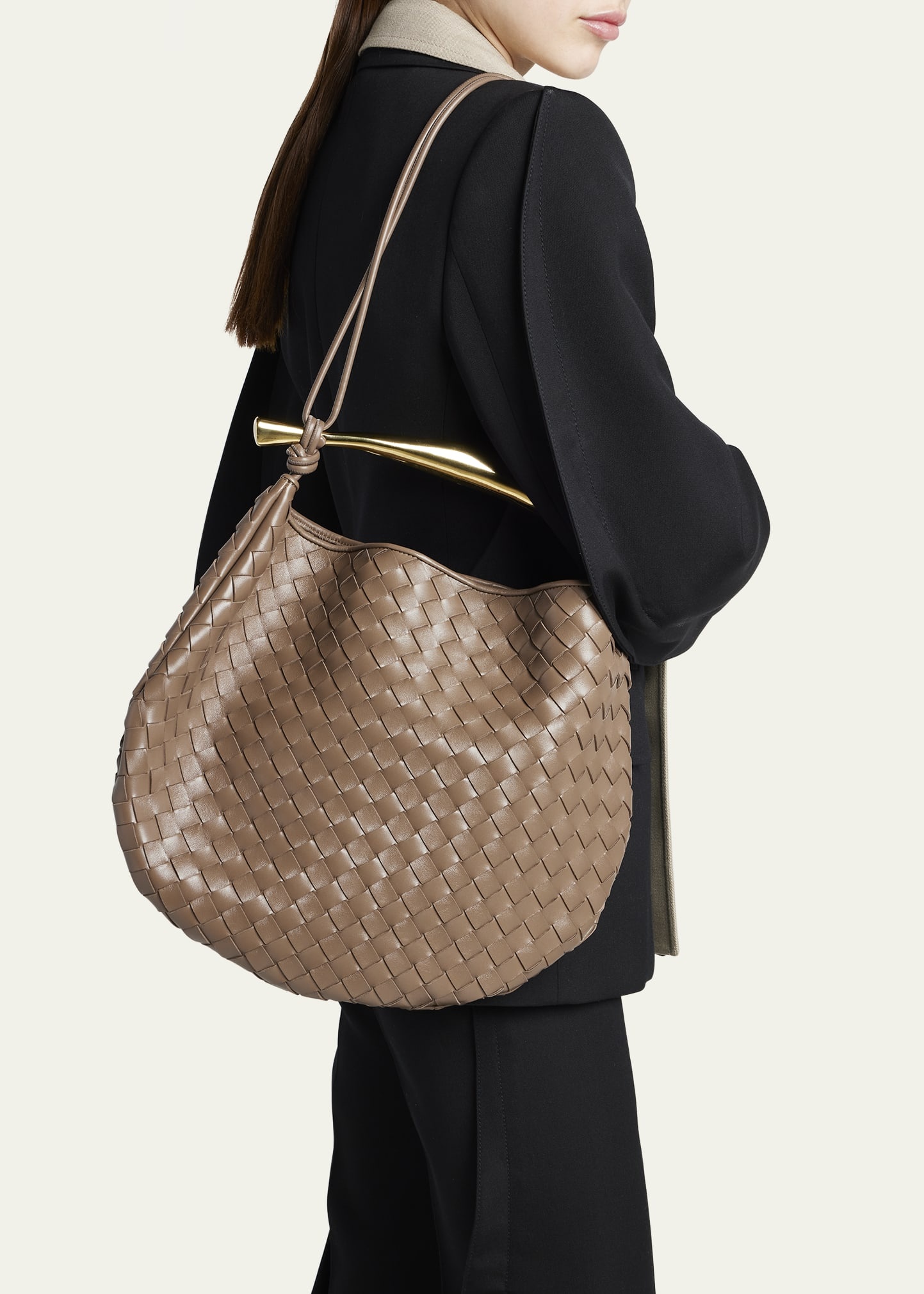 Sardine Medium Intrecciato Leather Top-Handle Bag - 2