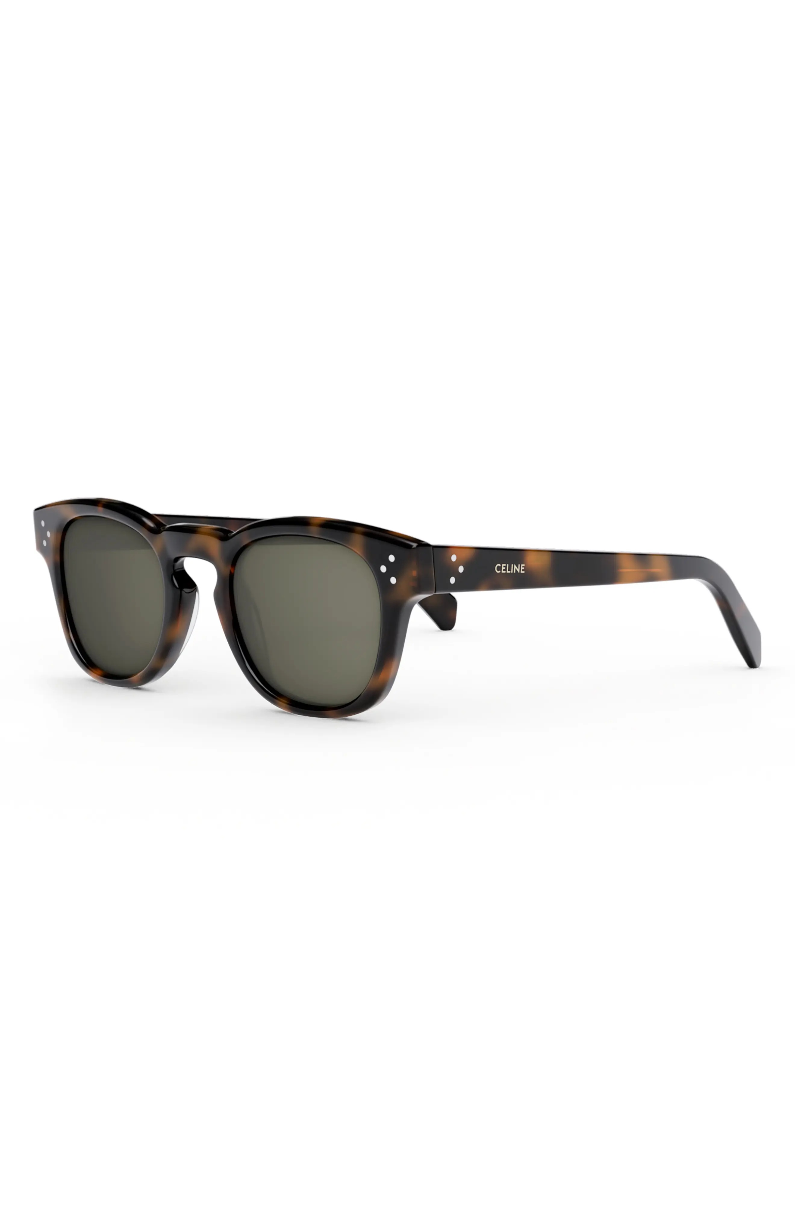 Bold 3 Dots 49mm Square Sunglasses in Blonde Havana /Green - 5