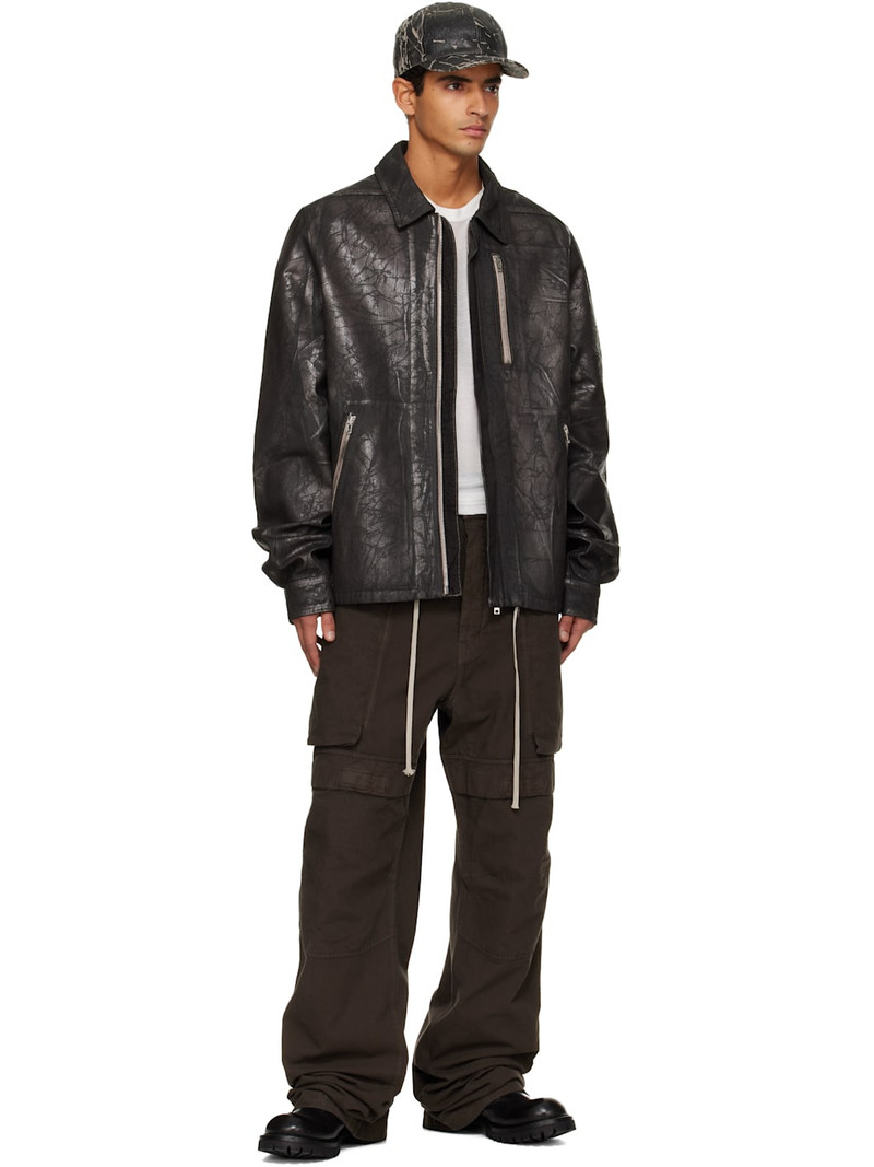 Rick Owens DRKSHDW Black Concealed Zipfront Denim Jacket outlook