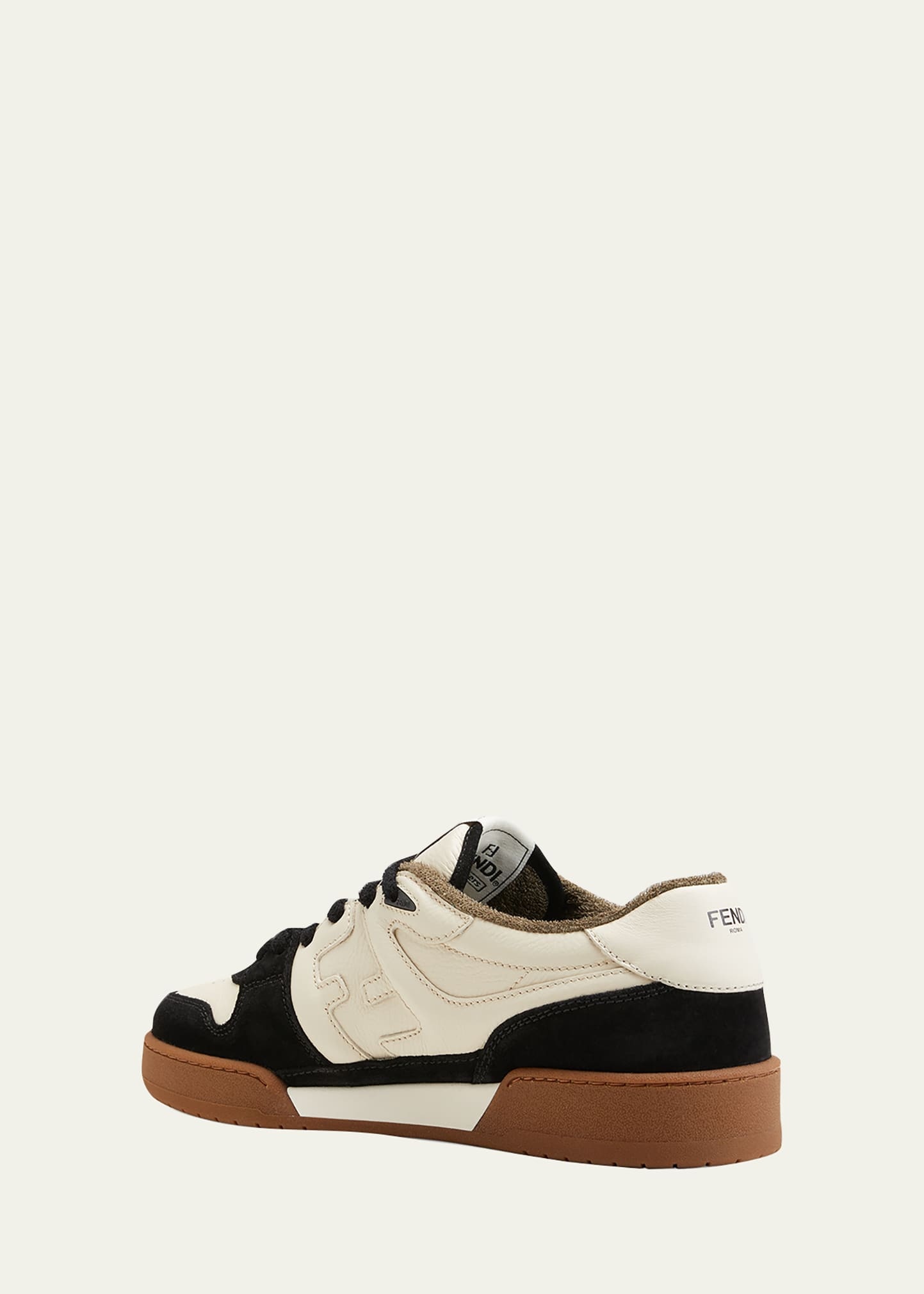 Men's Leather FF-Logo Low-Top Sneakers - 4