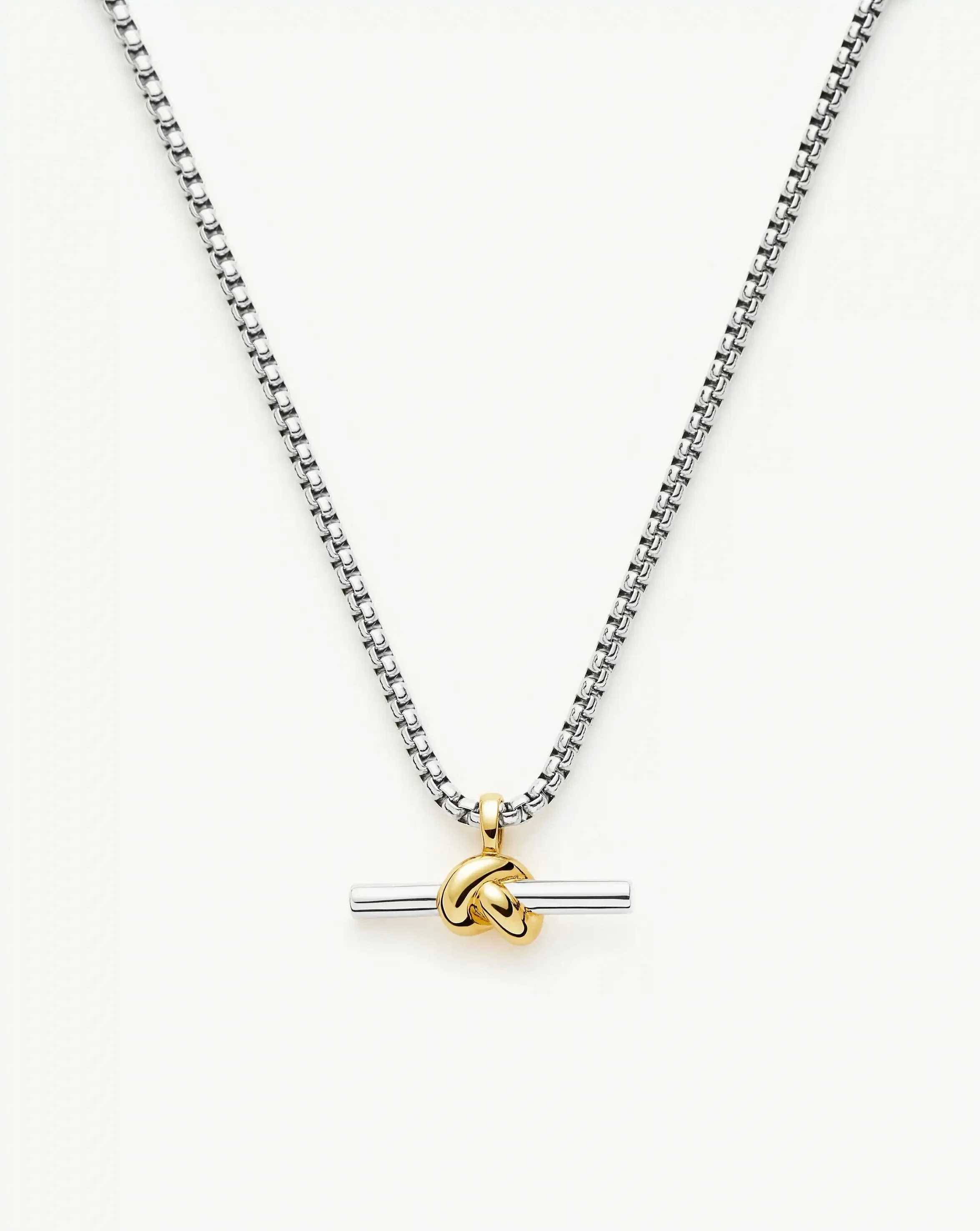 Lucy Williams Chunky Knot T-Bar Necklace - 1