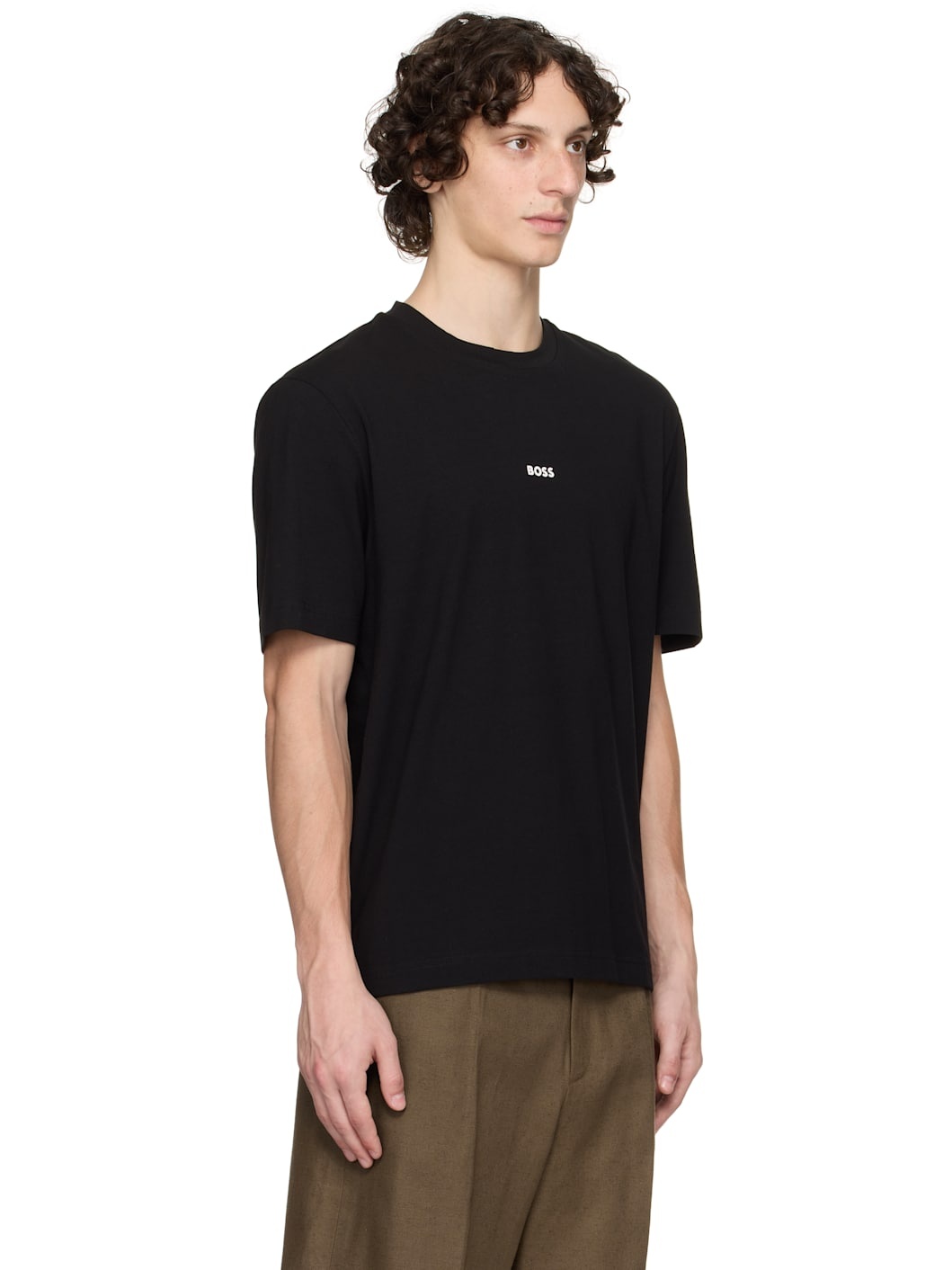 Black Relaxed-Fit Logo Print T-shirt - 2