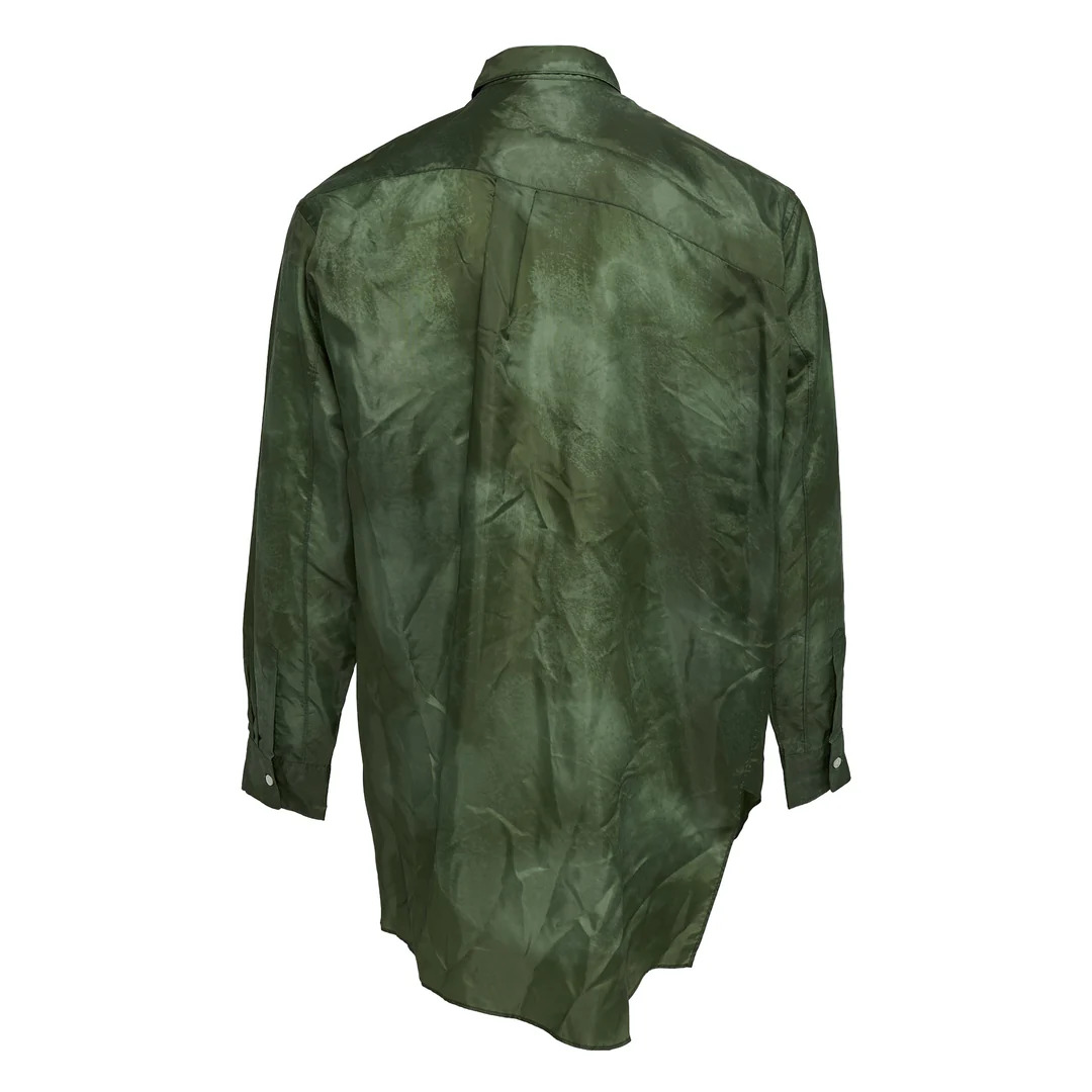 Polyester Cluster Stripe Long Sleeve Shirt - 2