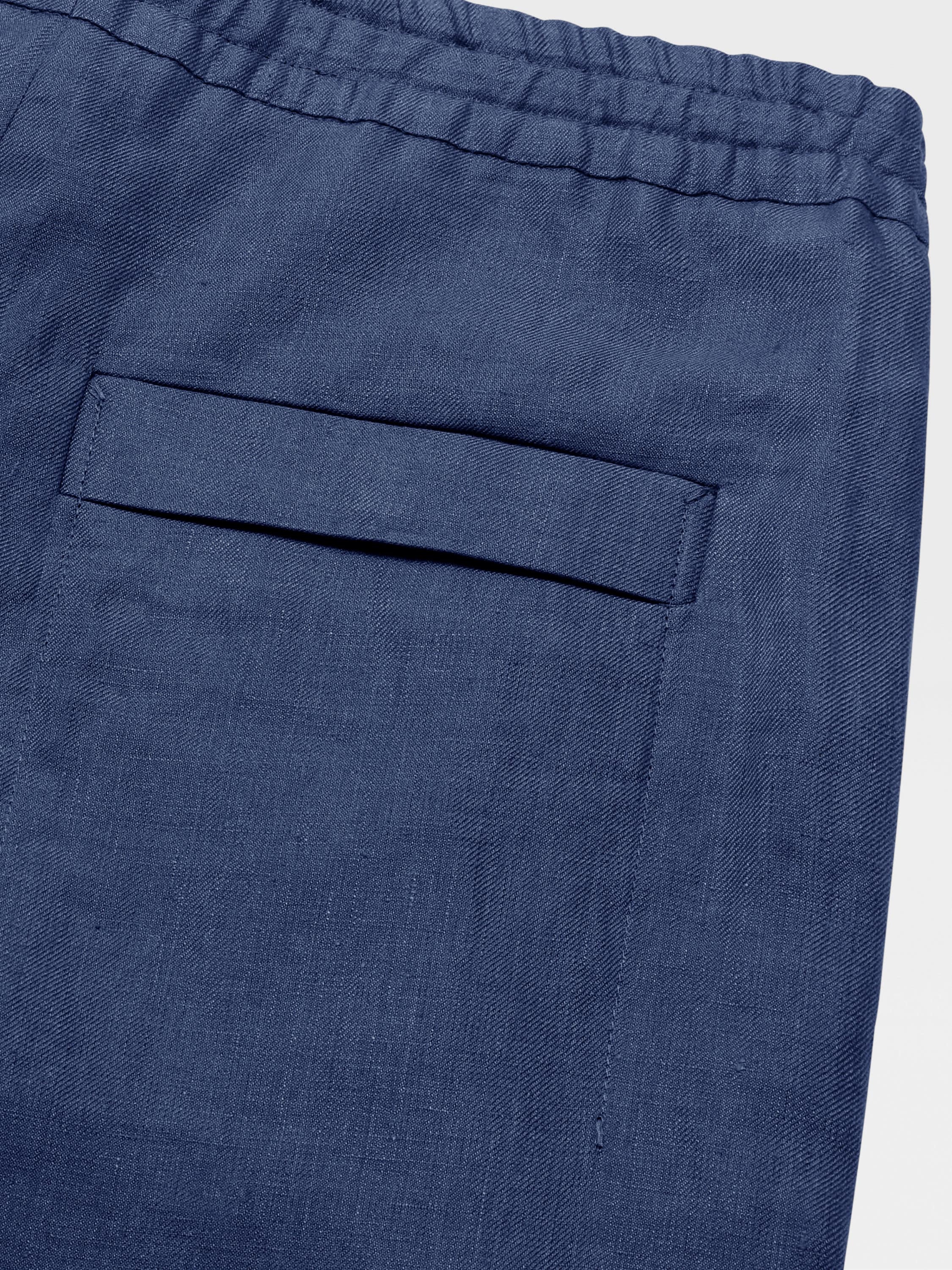 AVIO BLUE OASI LINO SHORT PANTS - 3