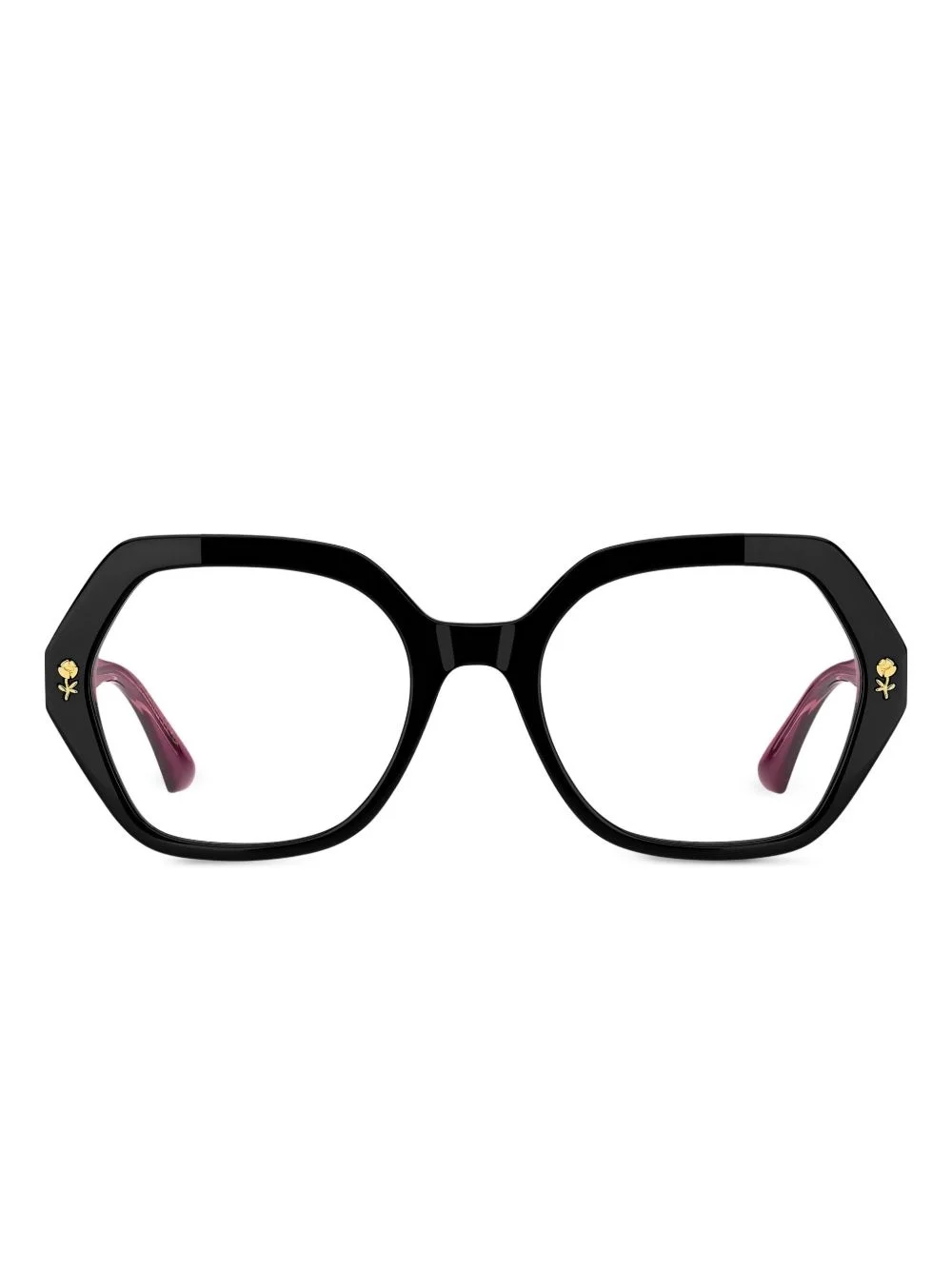 geometric-frame glasses - 1