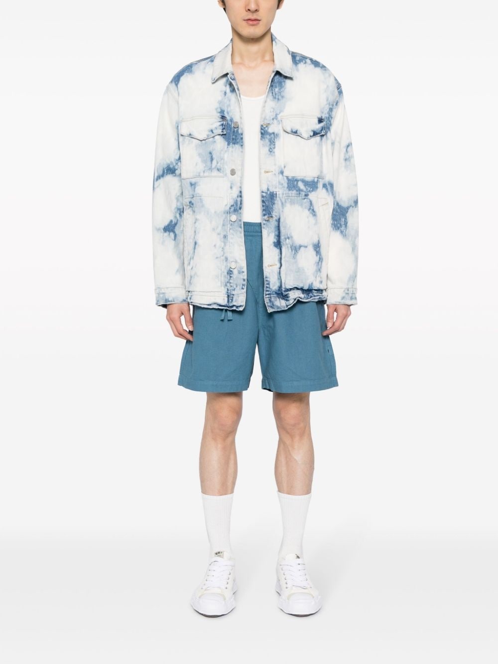 off centre-drawstring bermuda shorts - 2