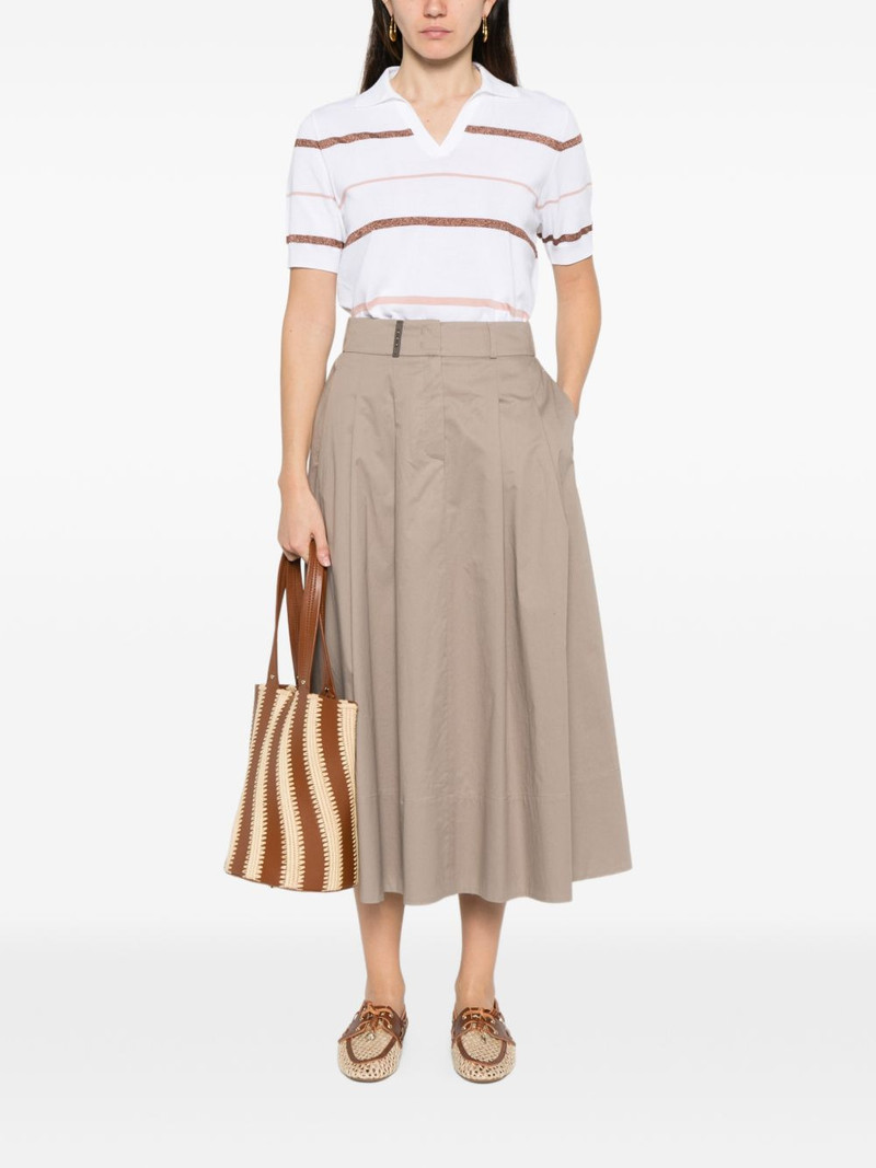 PESERICO striped short-sleeve top outlook