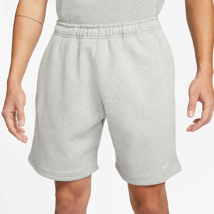 Nike Solid Color Logo Straight Loose Casual Shorts Unisex Gray DV3056-063 - 4