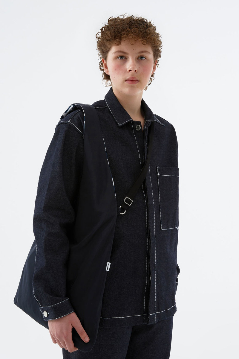 REVERSIBLE NAVY & WHITE LOGO SHOPPER BAG 6