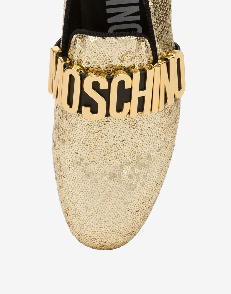 MAXI LETTERING SEQUIN LOAFERS 4