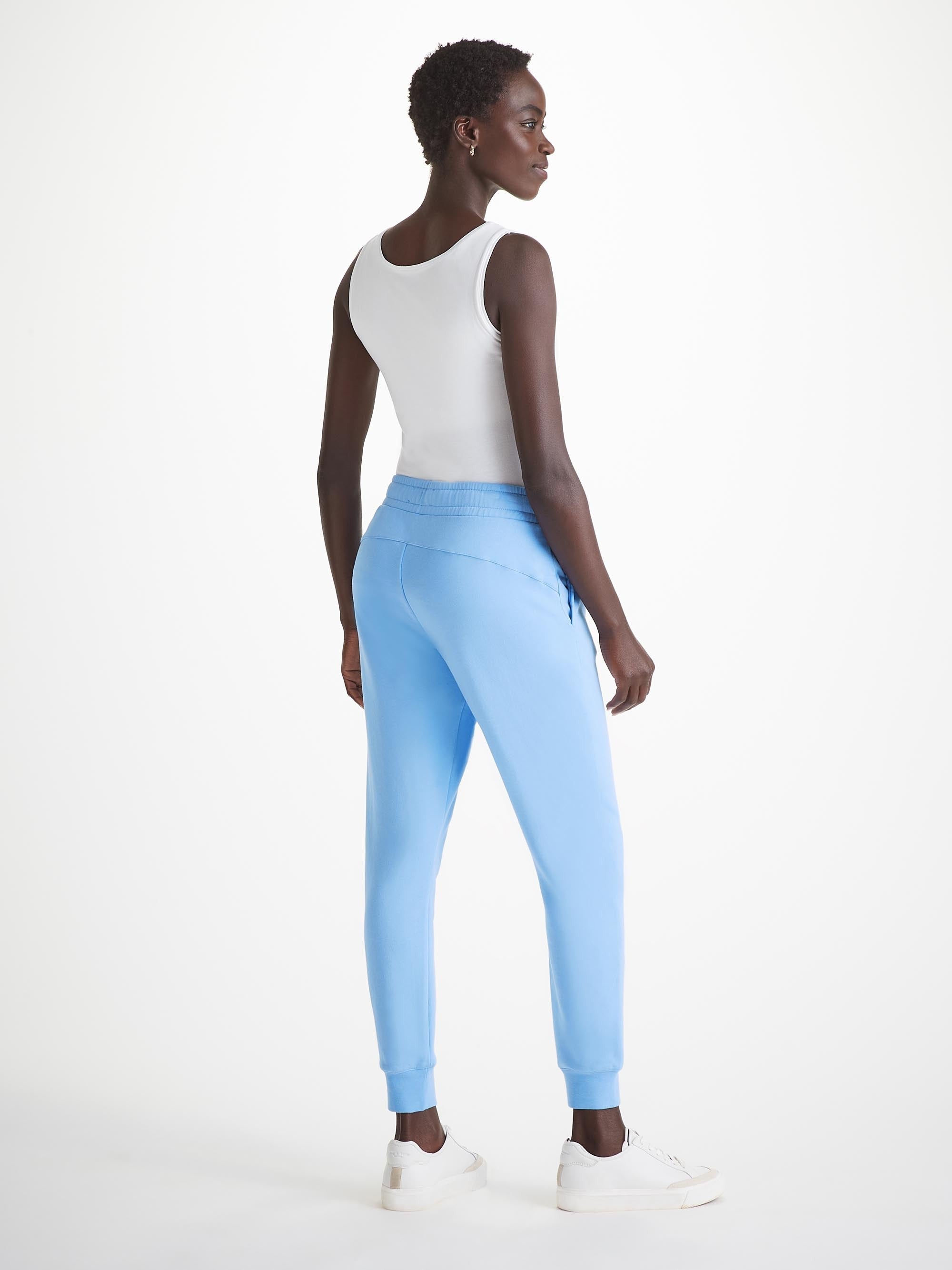 Women's Sweatpants Quinn Cotton Modal Cornflower Blue - 5