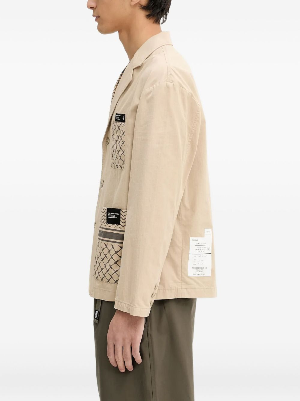 patterned pocketed jacket - 2