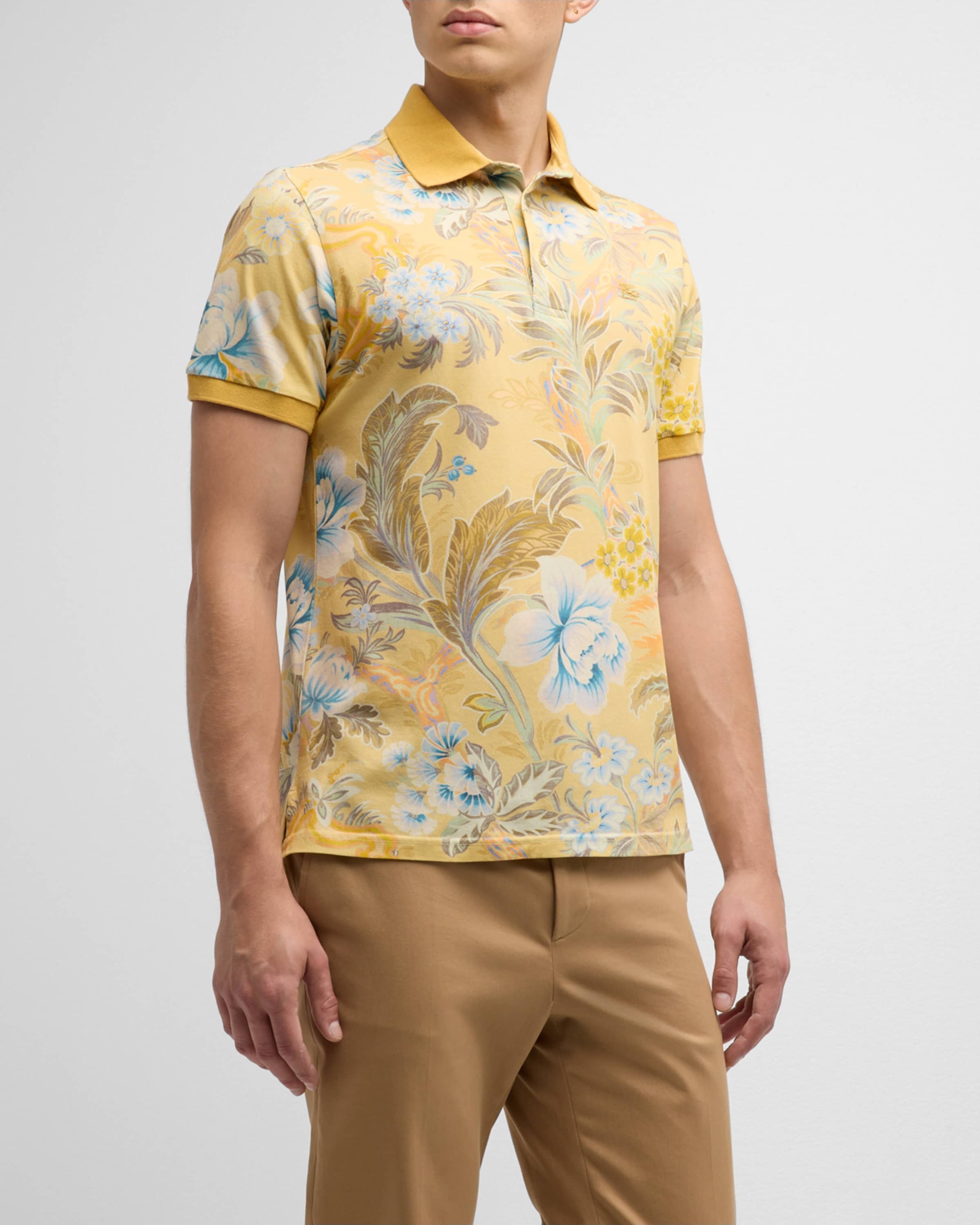 Men's Floral-Print Polo Shirt - 2