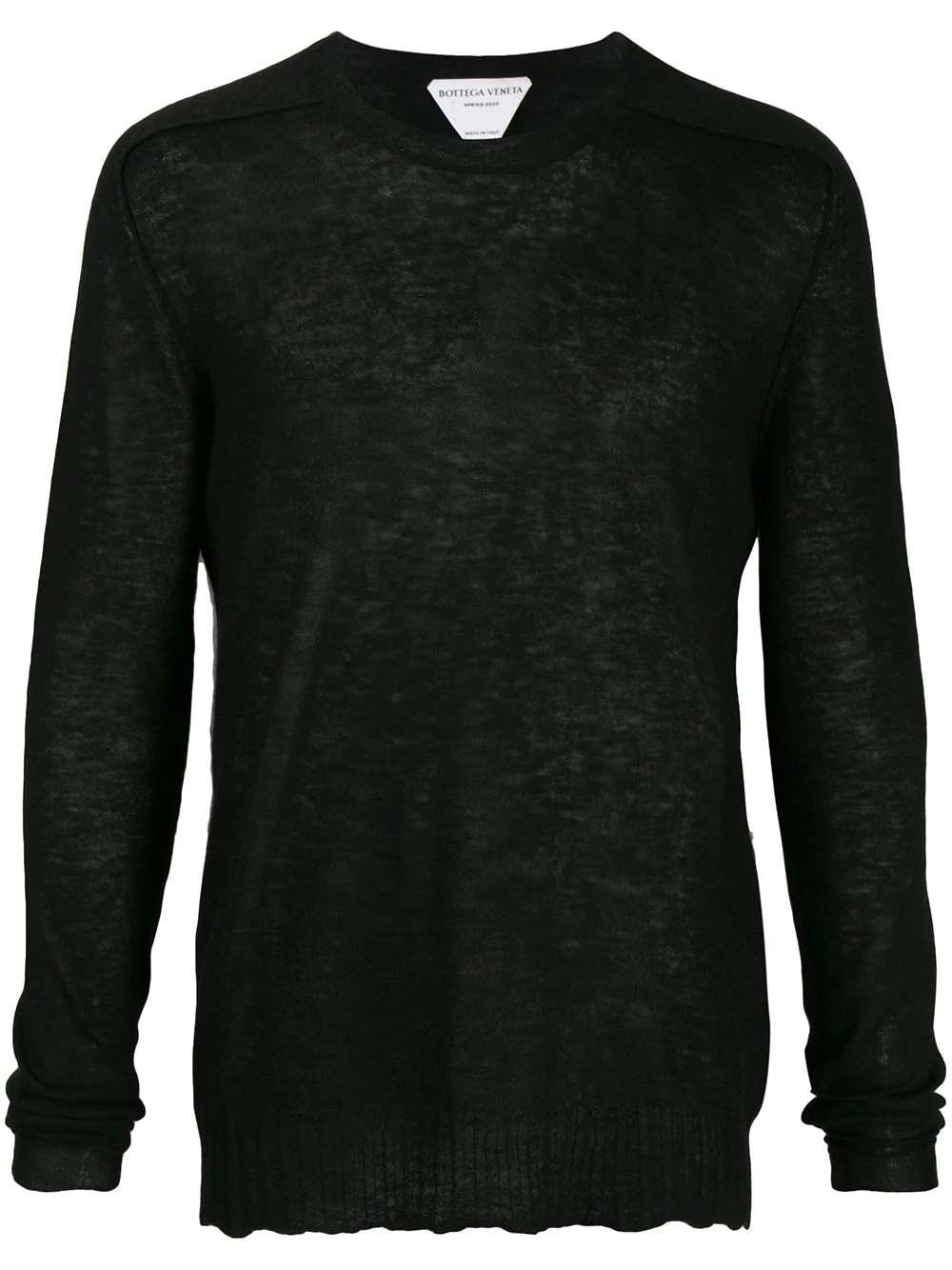 fine knit crew neck jumper - 1