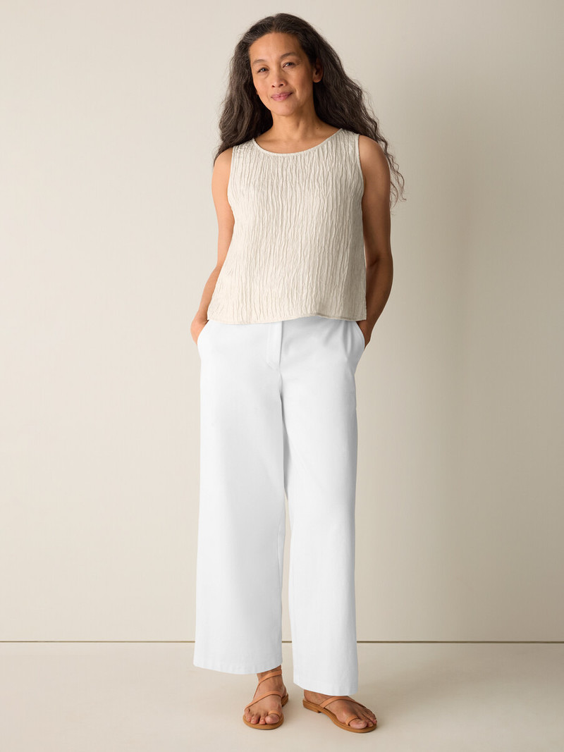 Textured Silk Jacquard Ballet Neck Tank 3