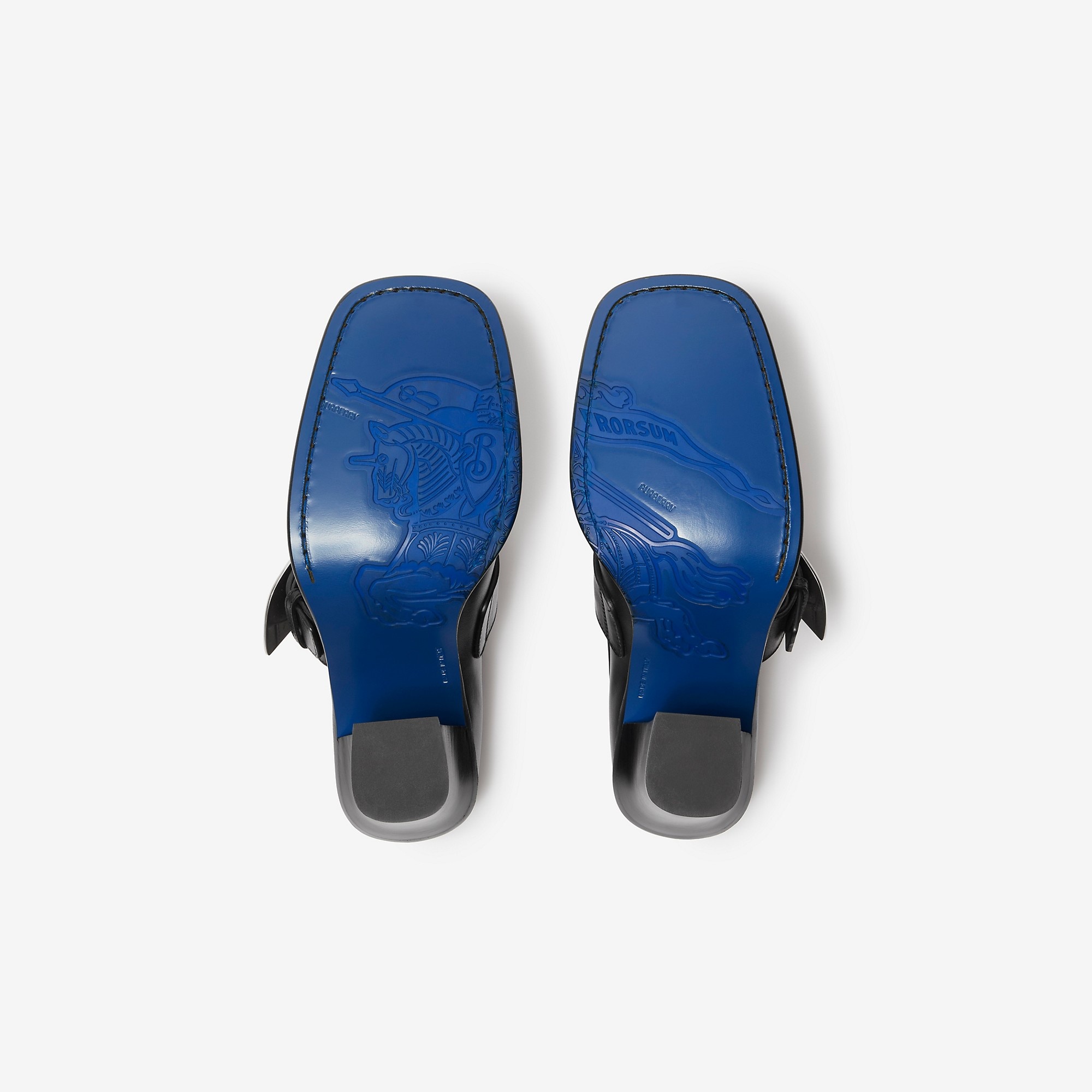 Leather London Shield Heeled Loafers - 6