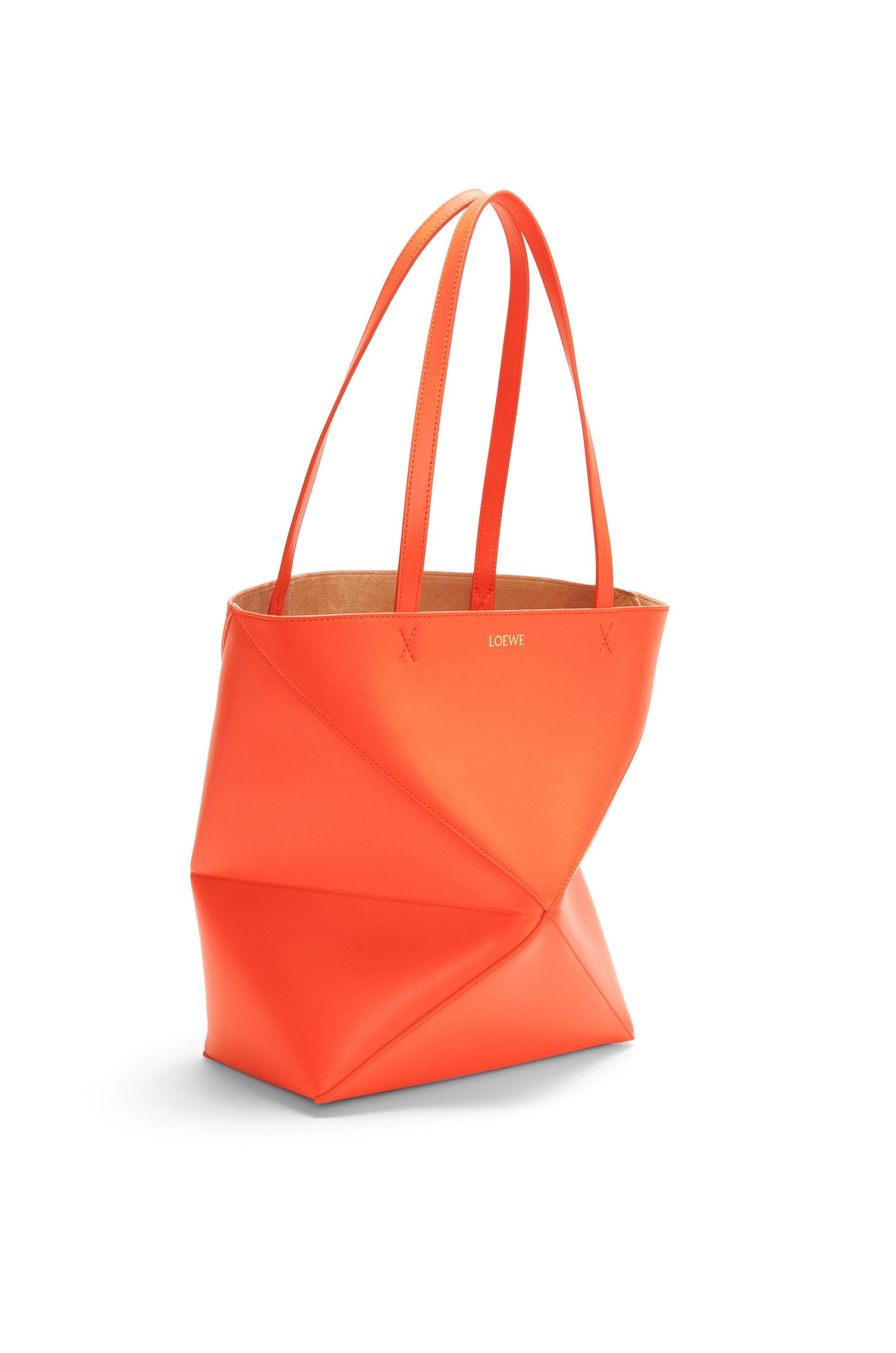 Puzzle Fold Tote in shiny calfskin - 3