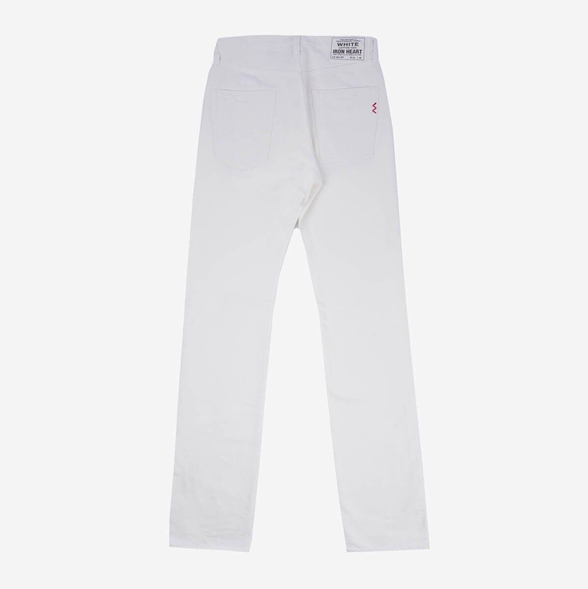 IH-634-WT 13.5oz Denim Straight Cut Jeans - White - 4