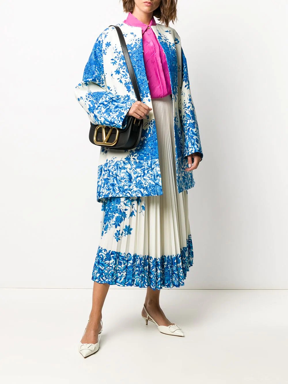 Bluegrace Bouquet collarless coat - 2