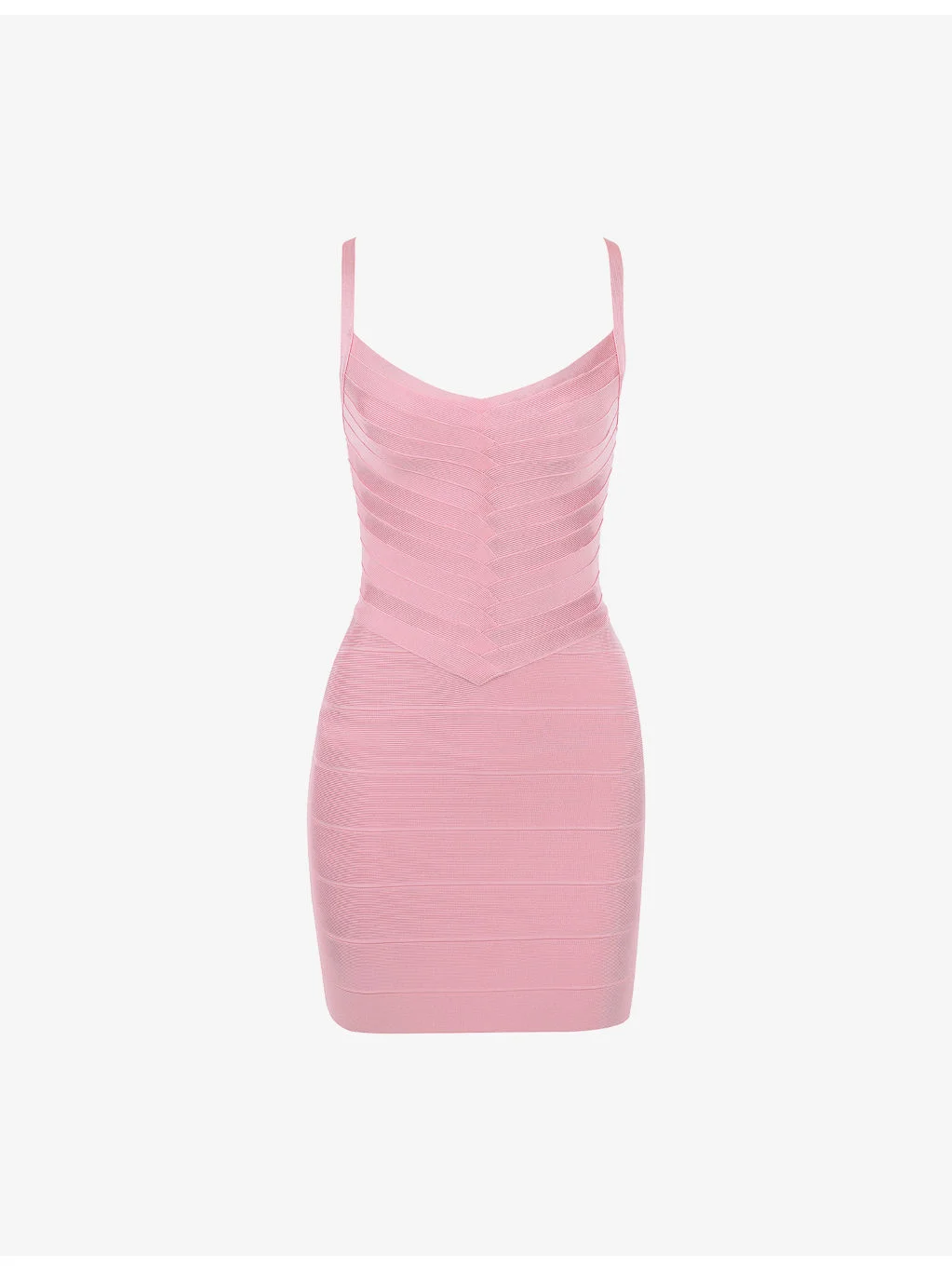 The Cinch V-Waist Woven Bandage Mini Dress - 1