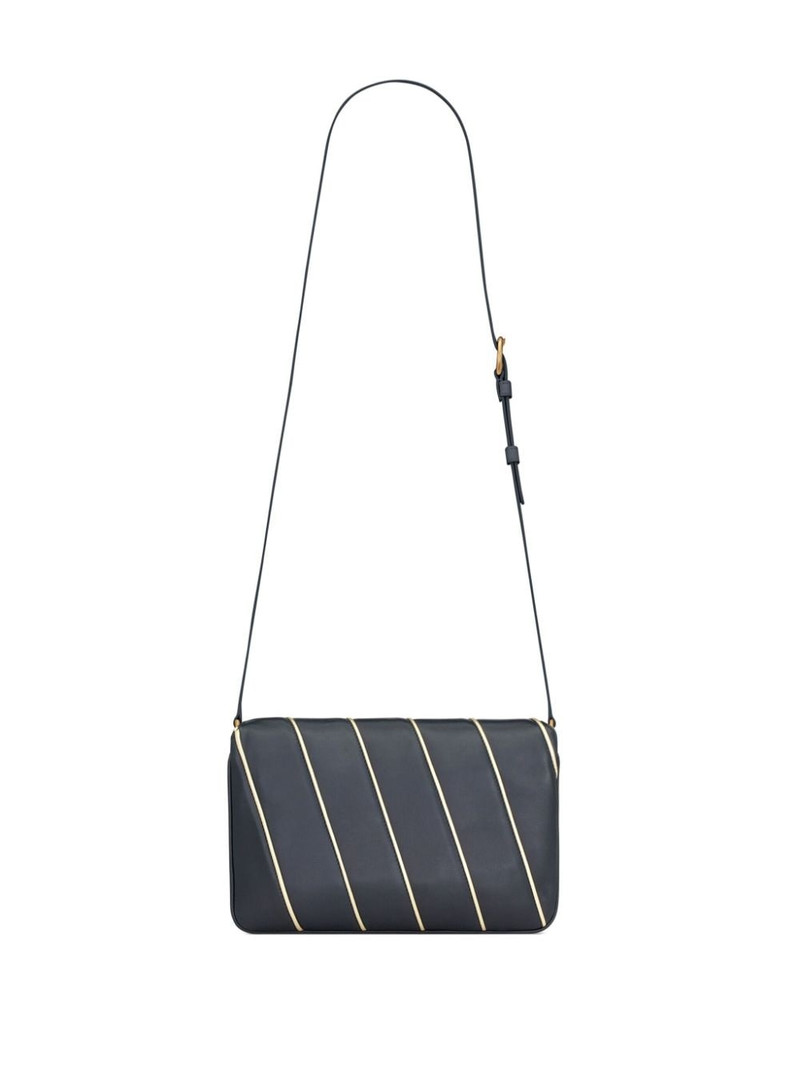 SAINT LAURENT Le Maillon striped shoulder bag outlook