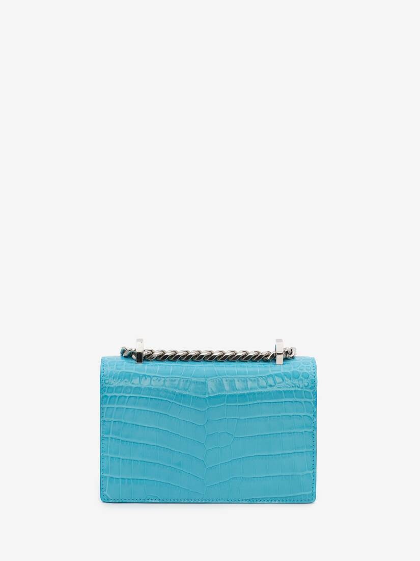 Mini Jewelled Satchel in Cerulean - 3