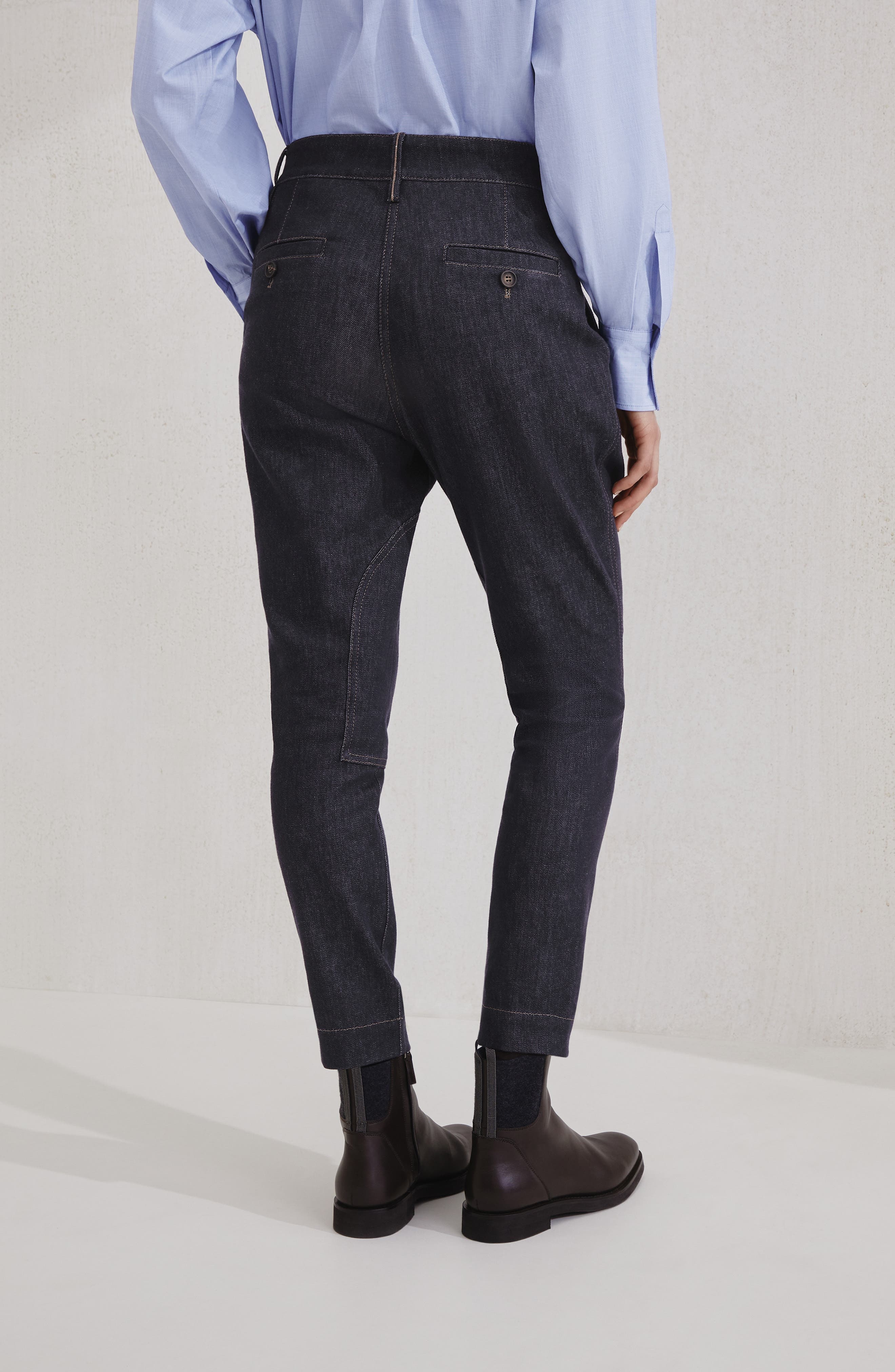 Brunello Cucinelli Equestrian trousers in Dark Denim at Nordstrom - 3