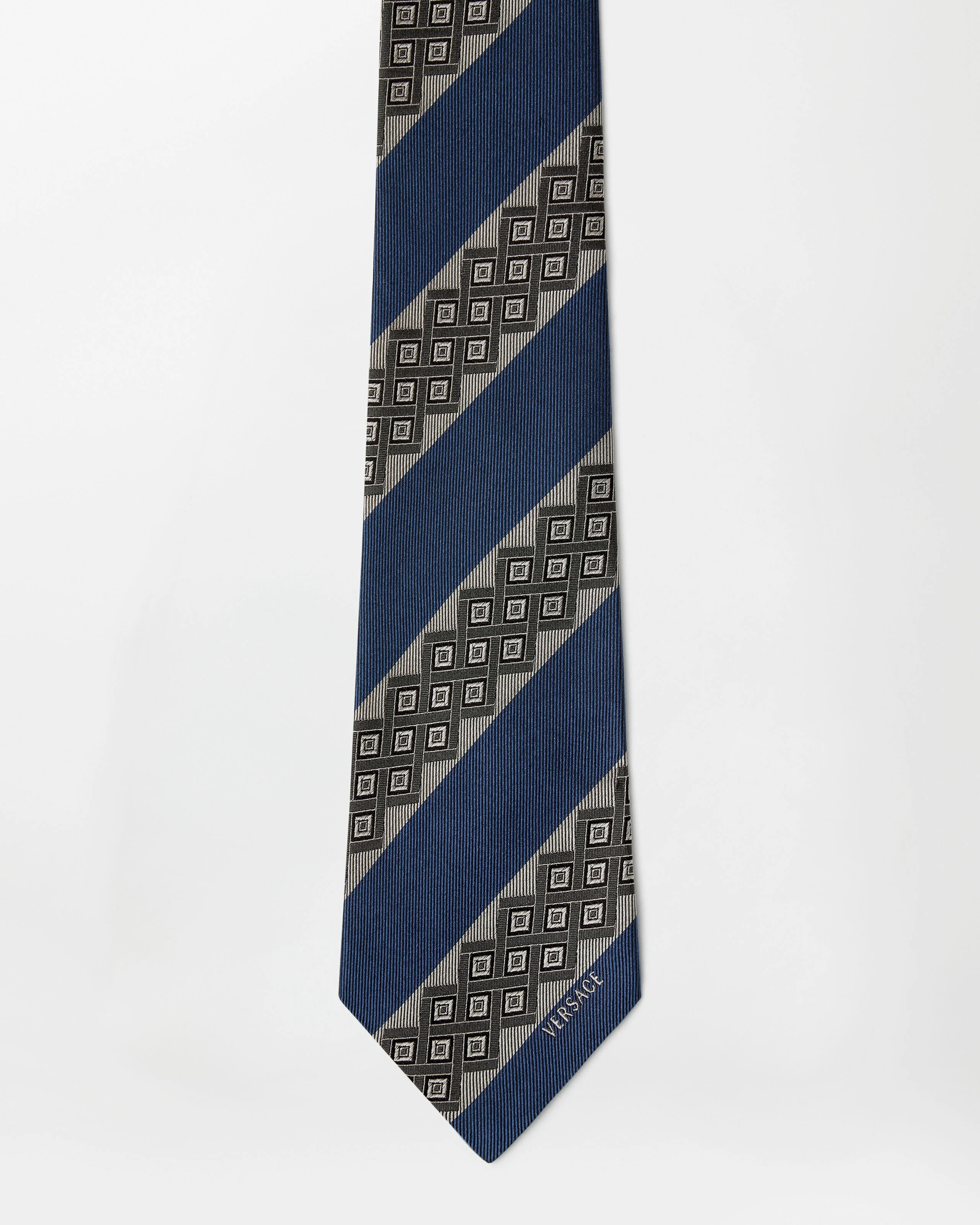 Printed Jacquard Silk Tie - 1
