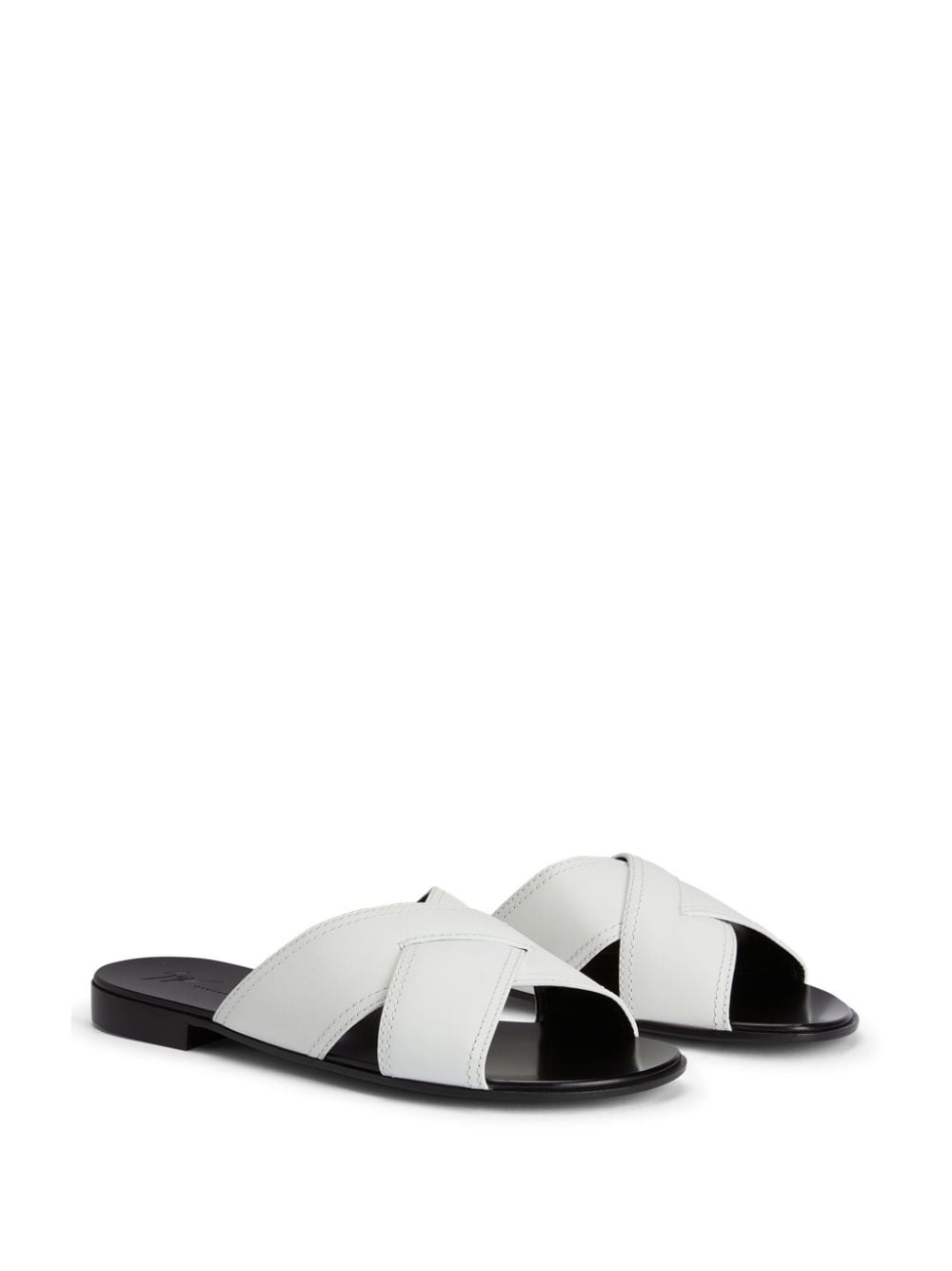Flavio crossover-strap slides - 2