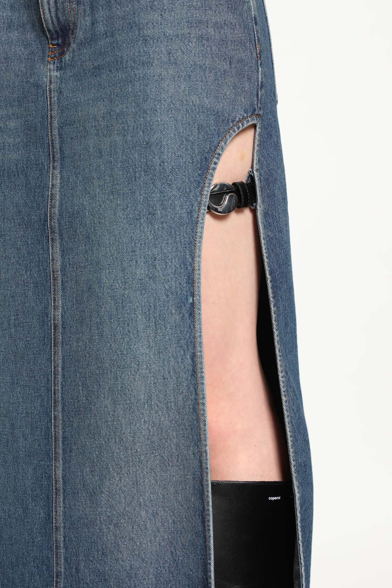 Garter Belt Denim Skirt - 5