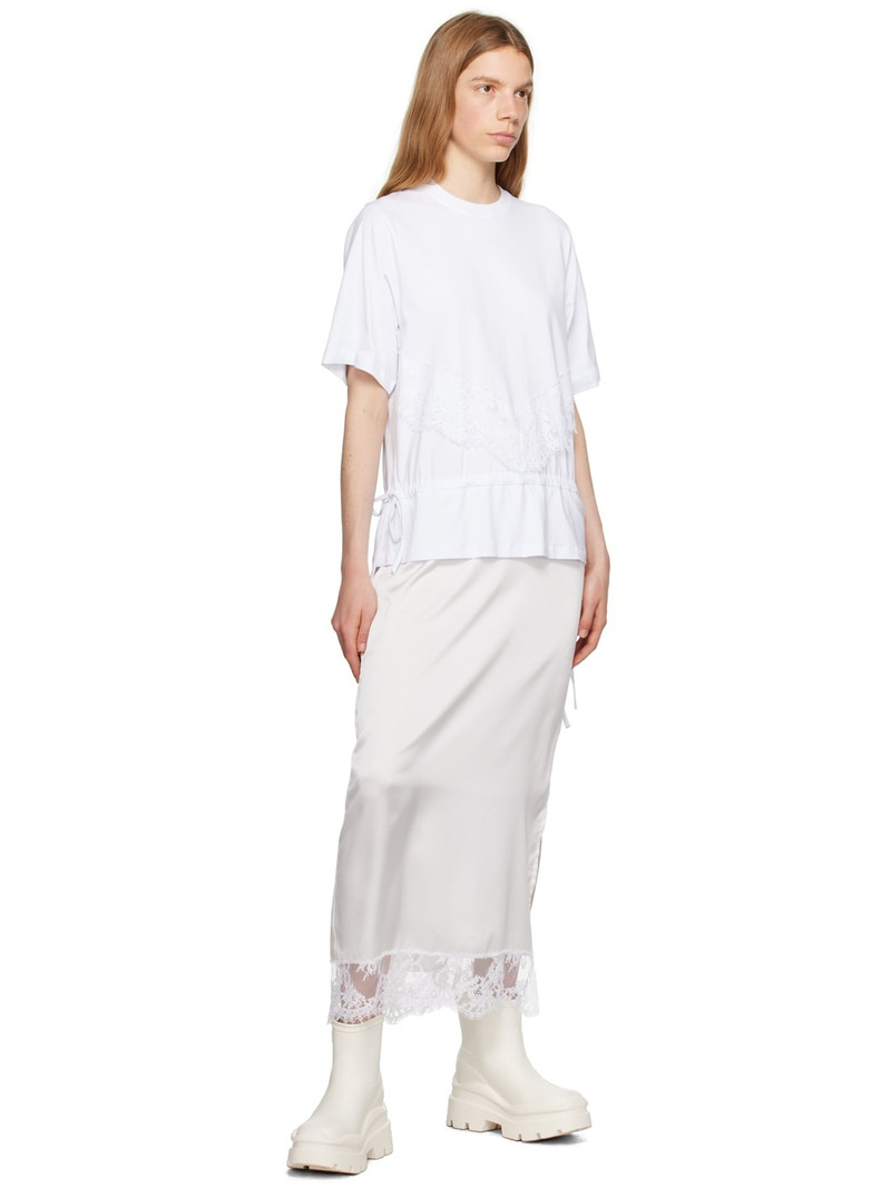 MSGM White Layered Maxi Dress outlook