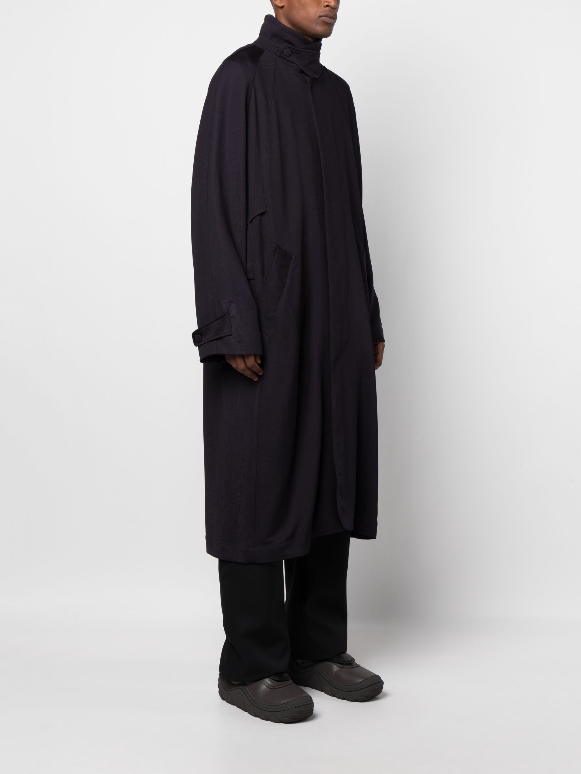 Kiko Kostadinov blue Ria ventilation trench coat | brownsfashion 