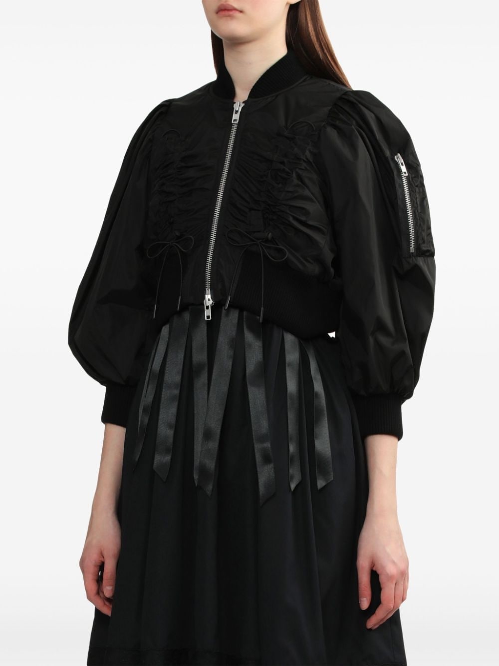 cropped bomber jacket - 3