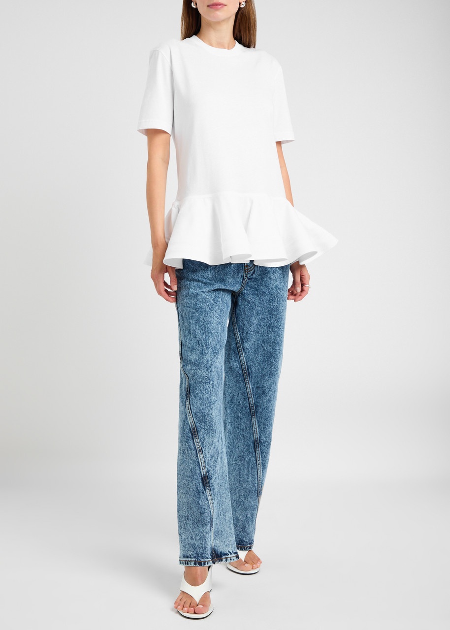 Alaïa Peplum Cotton T-shirt - 4