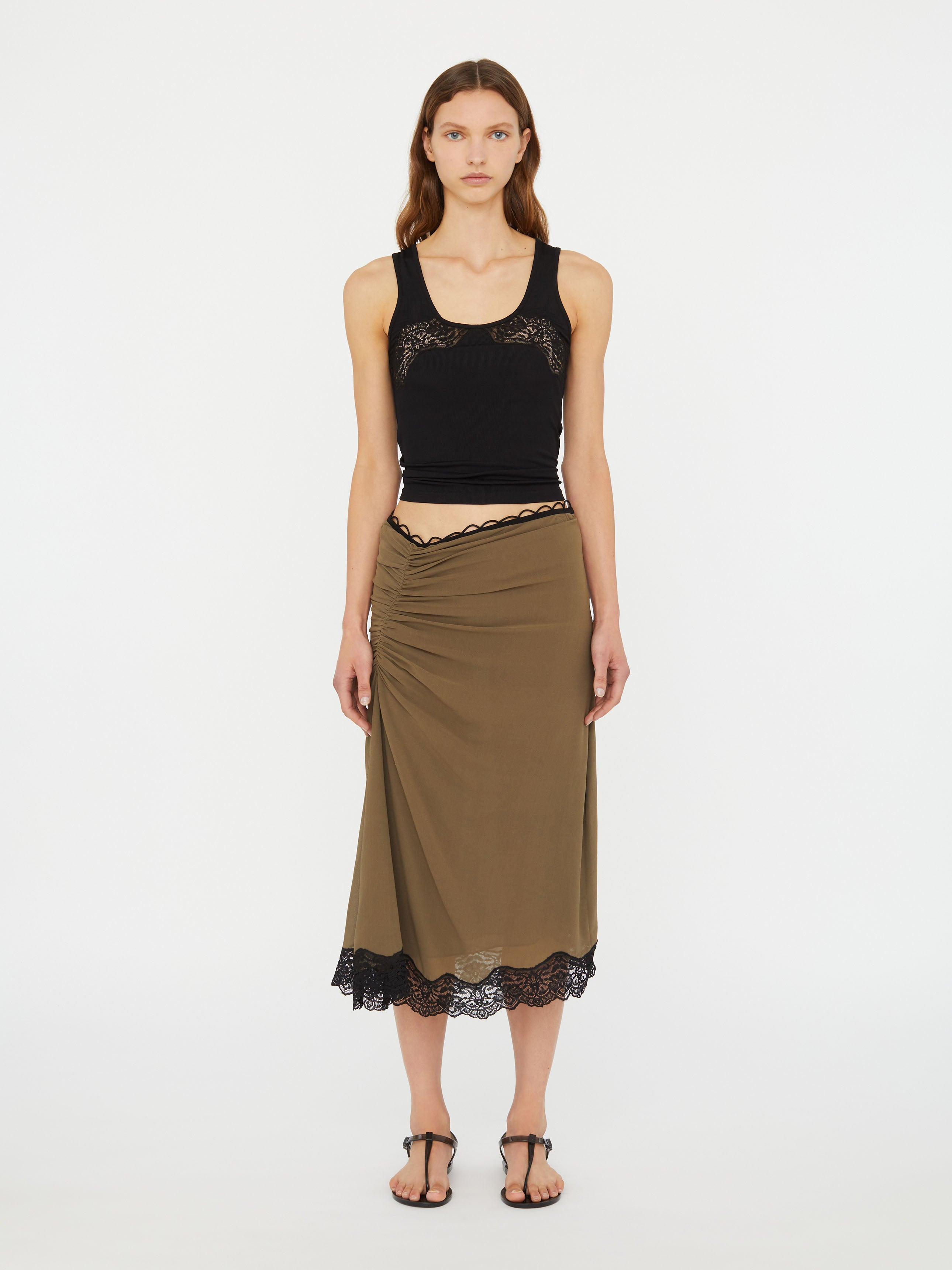 Encased Lace Rib Tank - 2