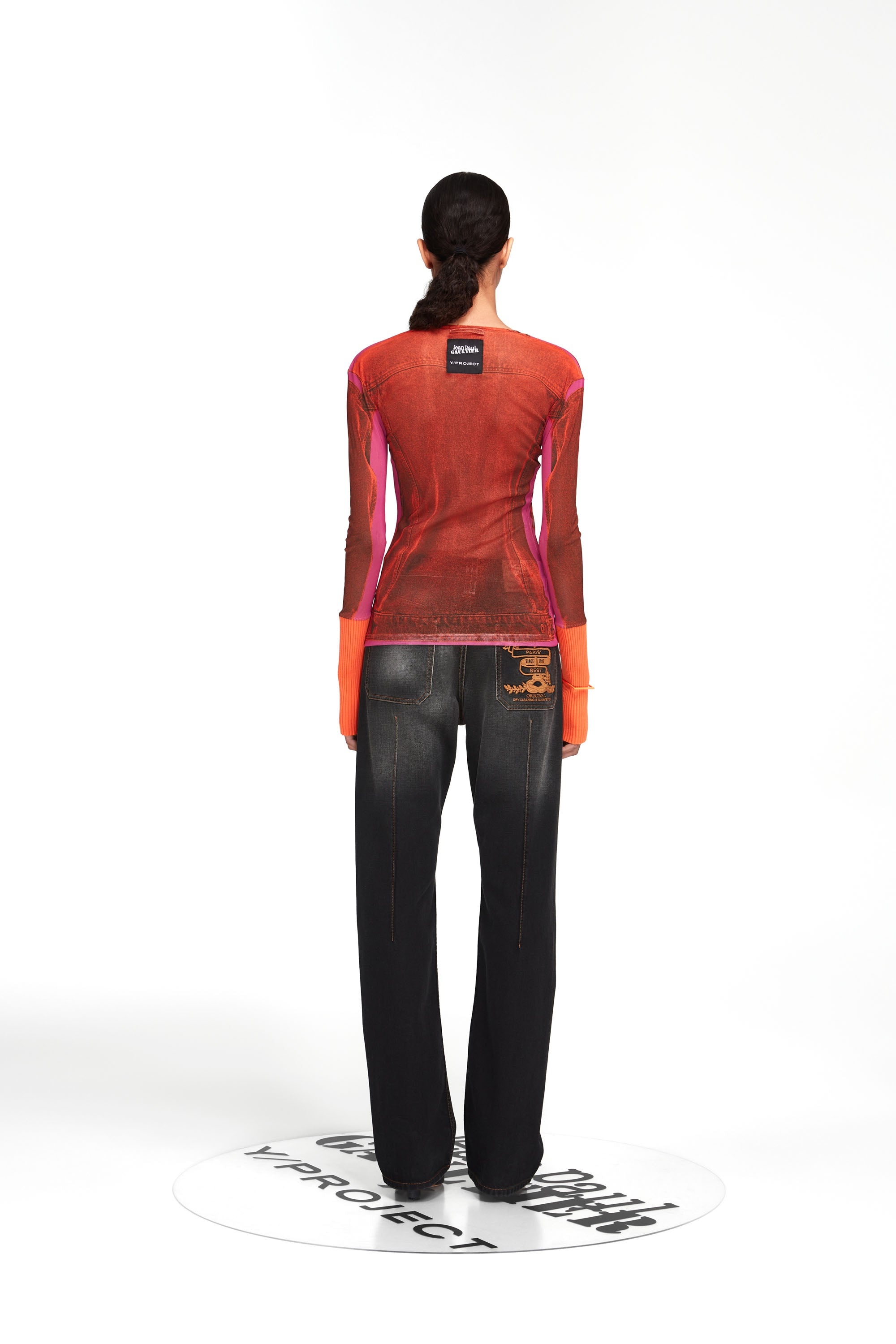 Trompe L'oeil Denim Hook and Eye Top - 2