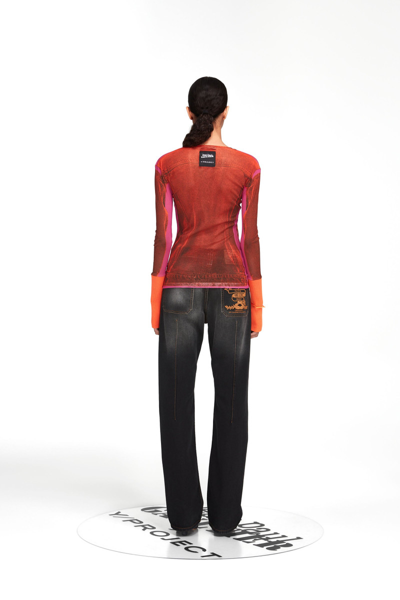 Y/Project Trompe L'oeil Denim Hook and Eye Top outlook