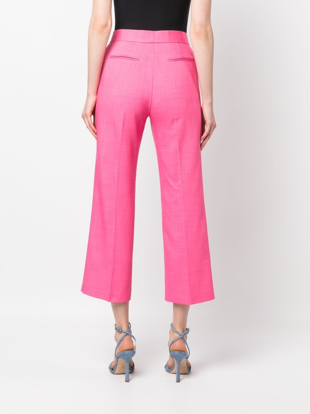 high-waist cropped trousers - 4