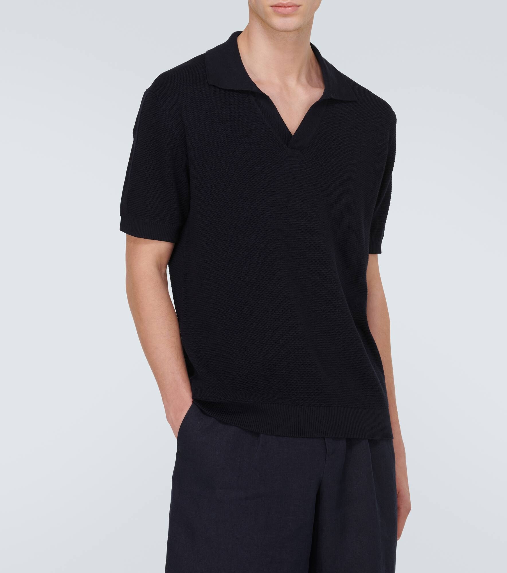 Rino cotton and silk polo shirt - 3