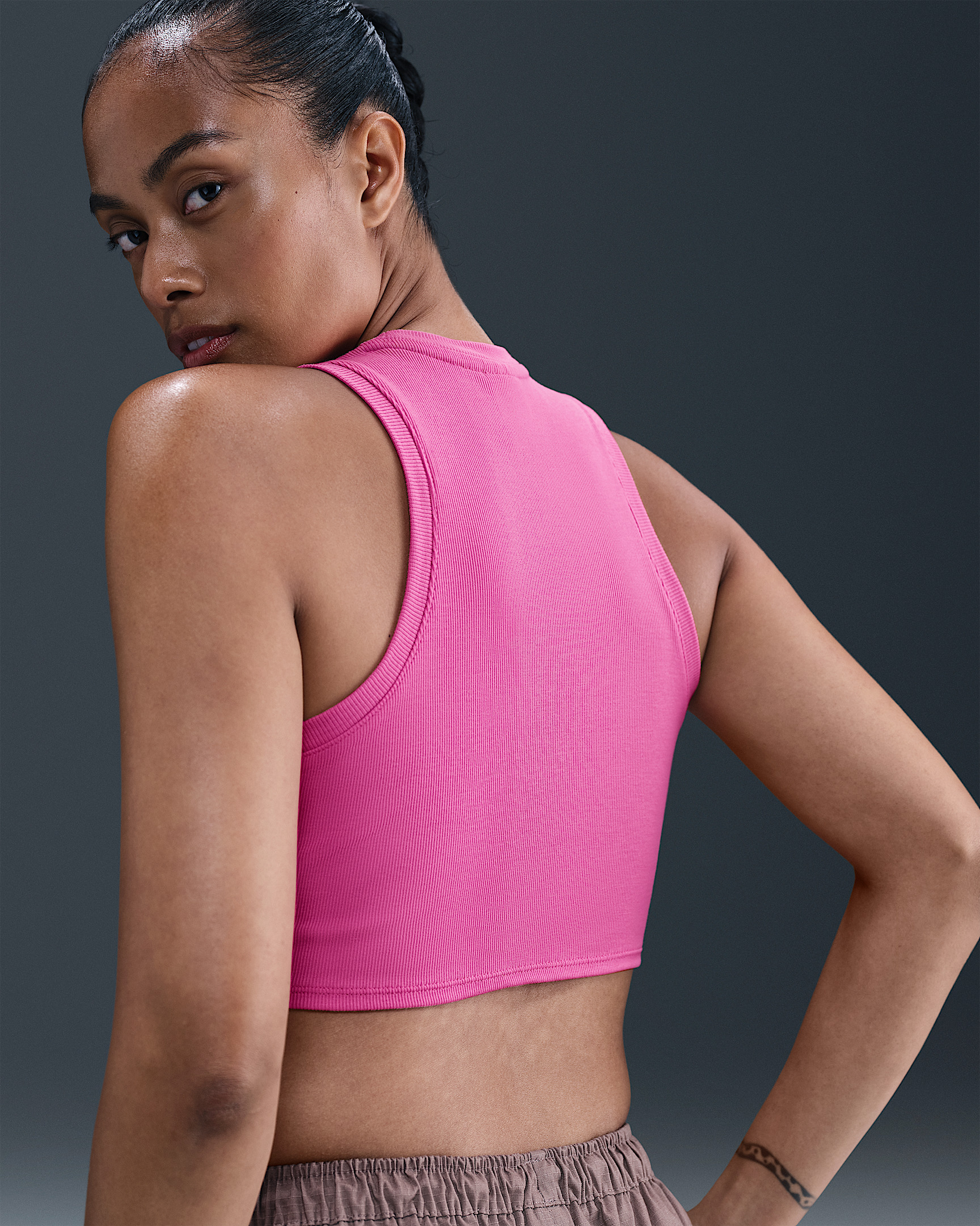 Nike Sportswear Chill Knit Women's Tight Cropped Mini-Rib Tank Top - 2
