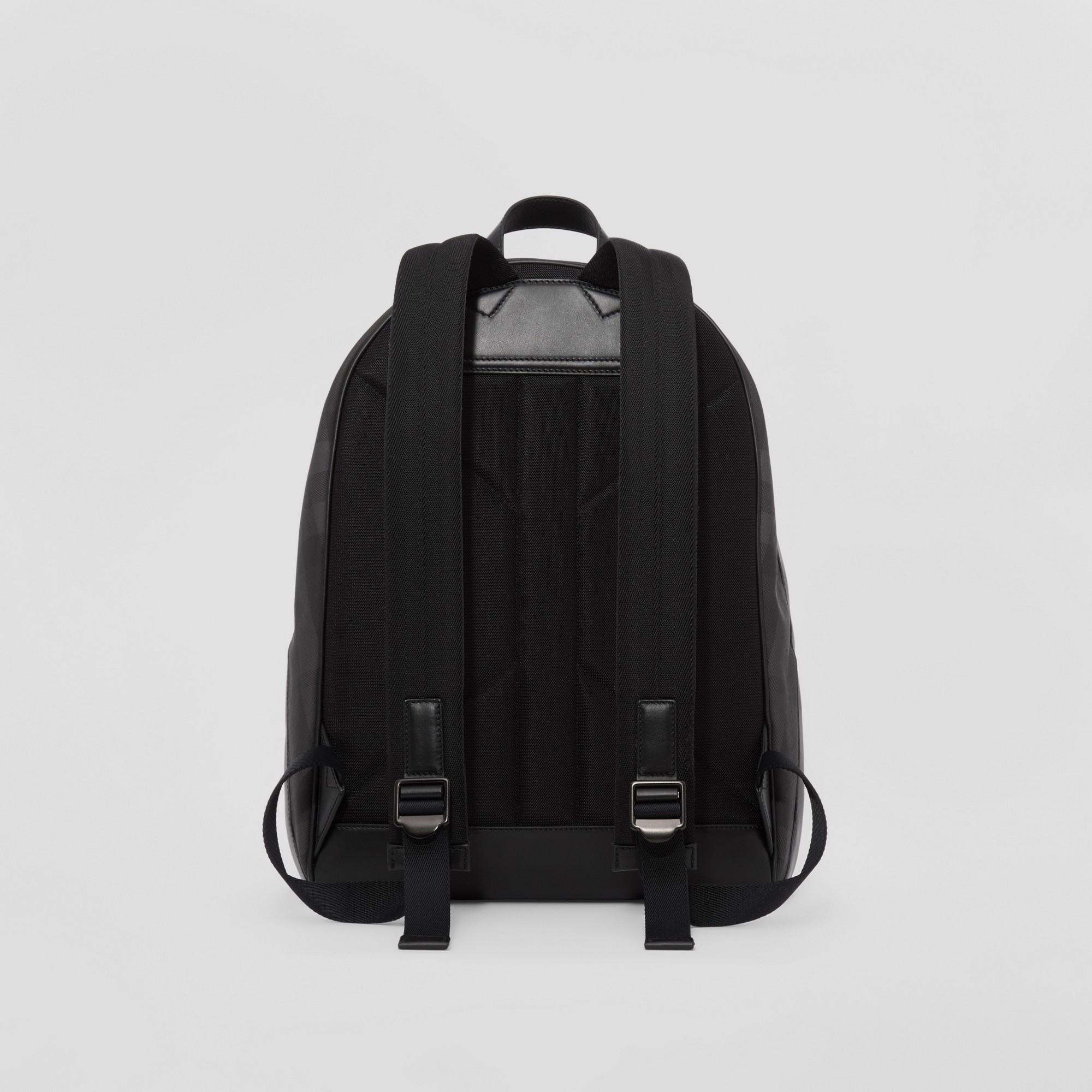 Check and Leather Backpack - 8